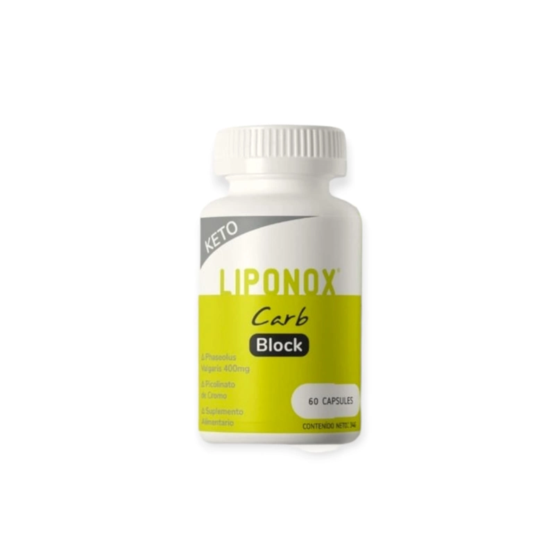QUEMADOR DE GRASA LIPONOX BLOQUEADOR CARBOHIDRATOS CAPSULAS 60 UN - 1