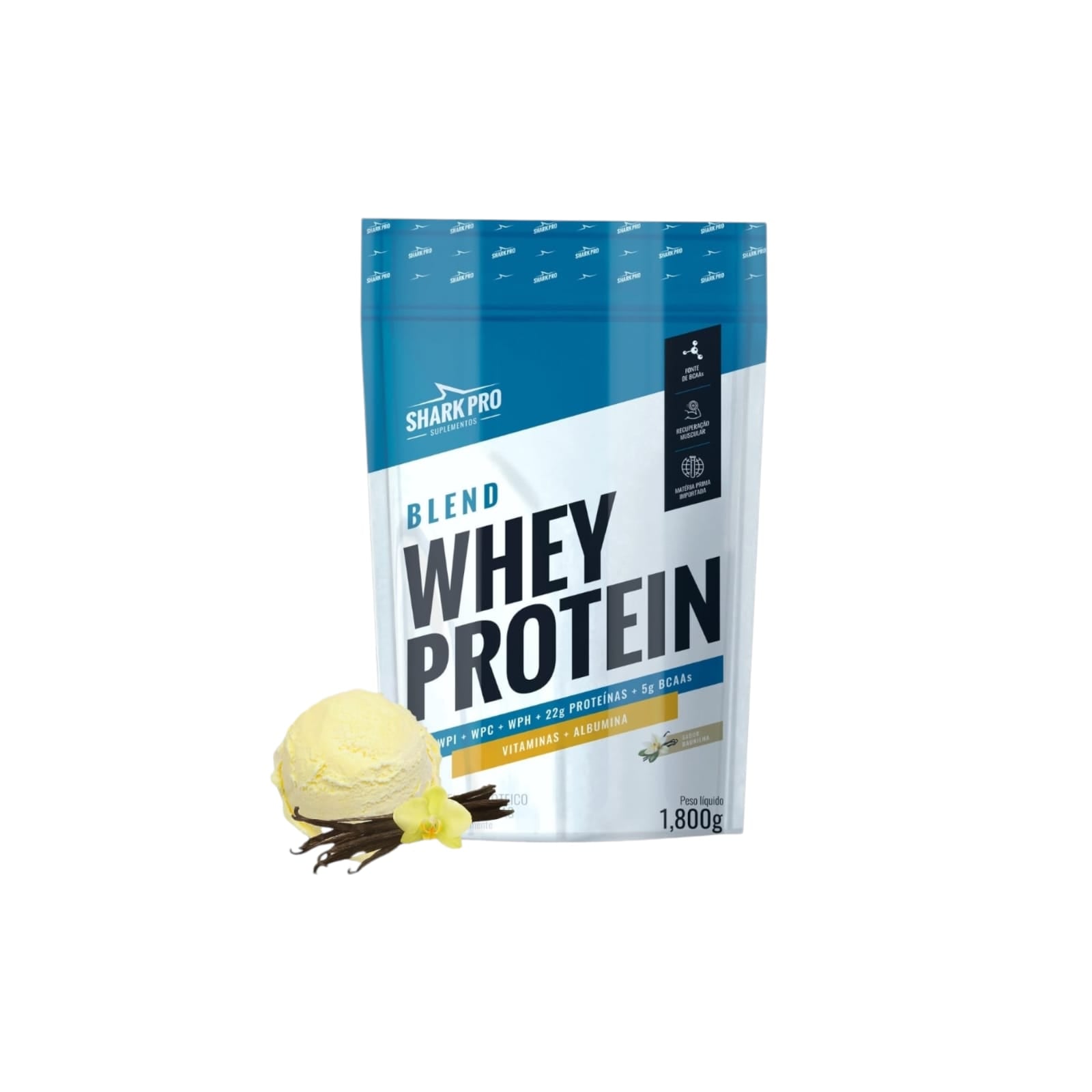 PROTEINA SHARK BLEND WHEY PROTEIN VAINILLA PRO 1.8 KG - 1