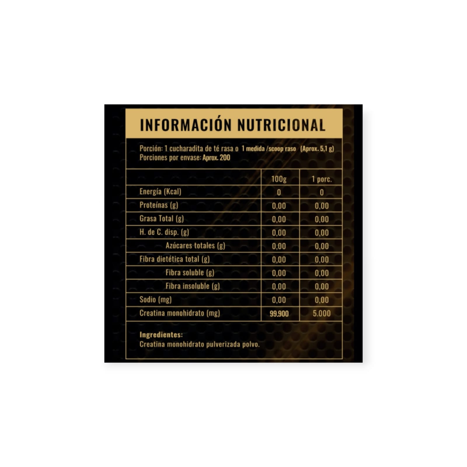 CREATINA MONOHIDRATADA SIN SABOR STRONGEST 1 KG - 2