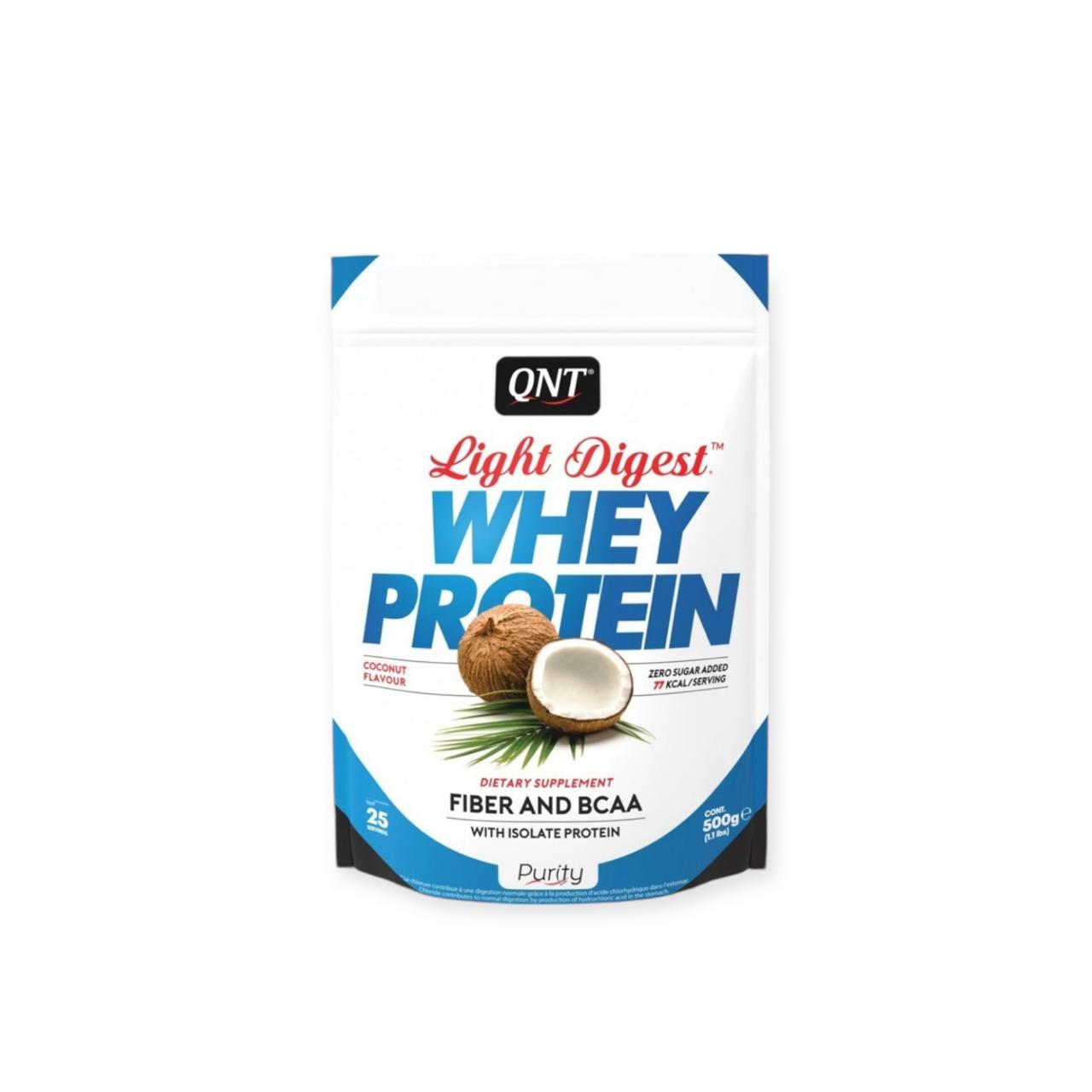 PROTEINA QNT WHEY LIGHT DIGEST COCONUT 500 GR - 1