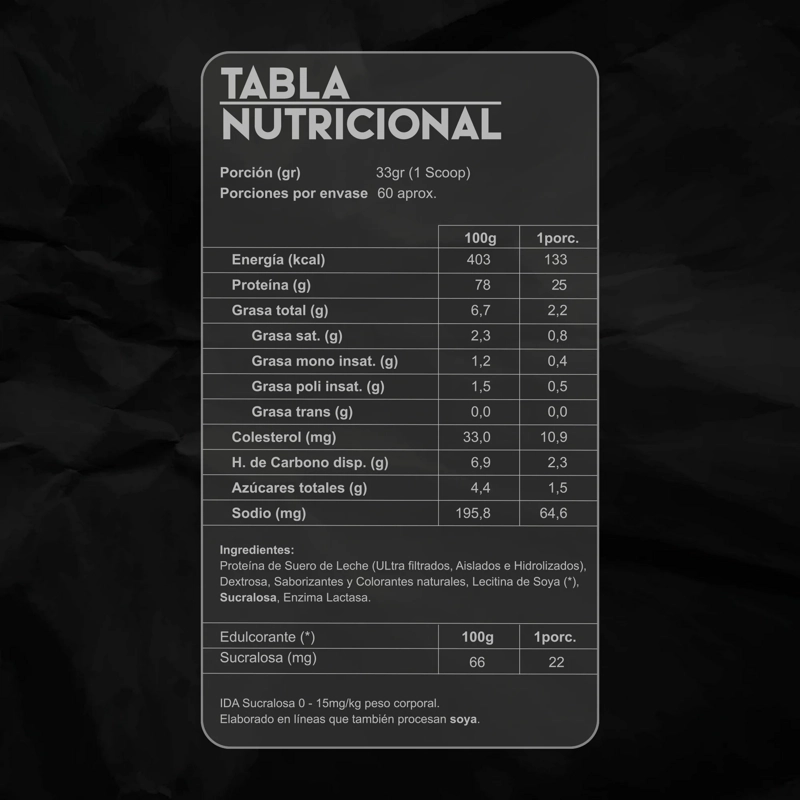 PROTEÍNA 2 KG - 60 SERVICIOS HELADO CREMA DE CHANTILLY - GRIZZLY BEAR - 2