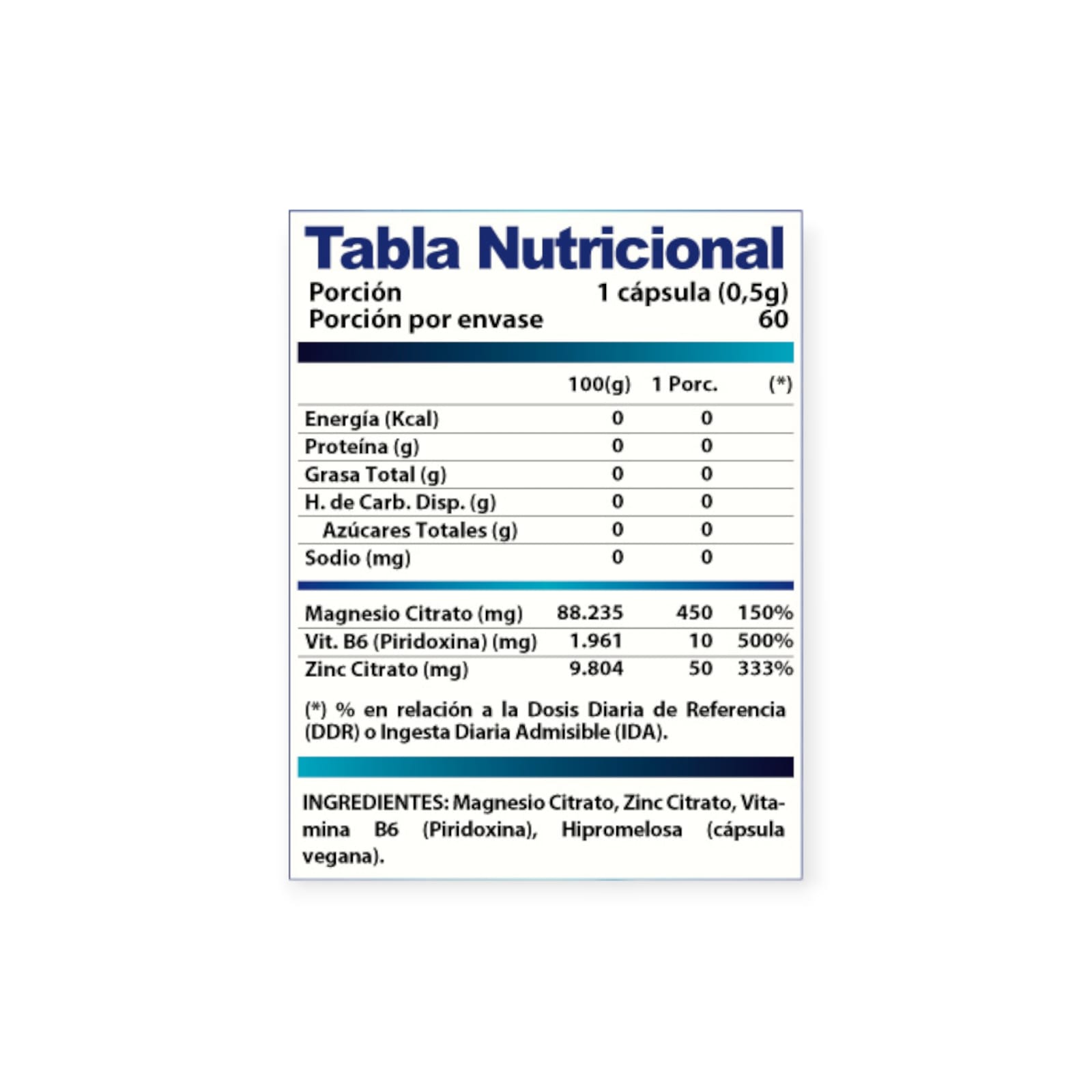 ZMA + B6 60 CAPSULAS - WINKLER NUTRITION - 2
