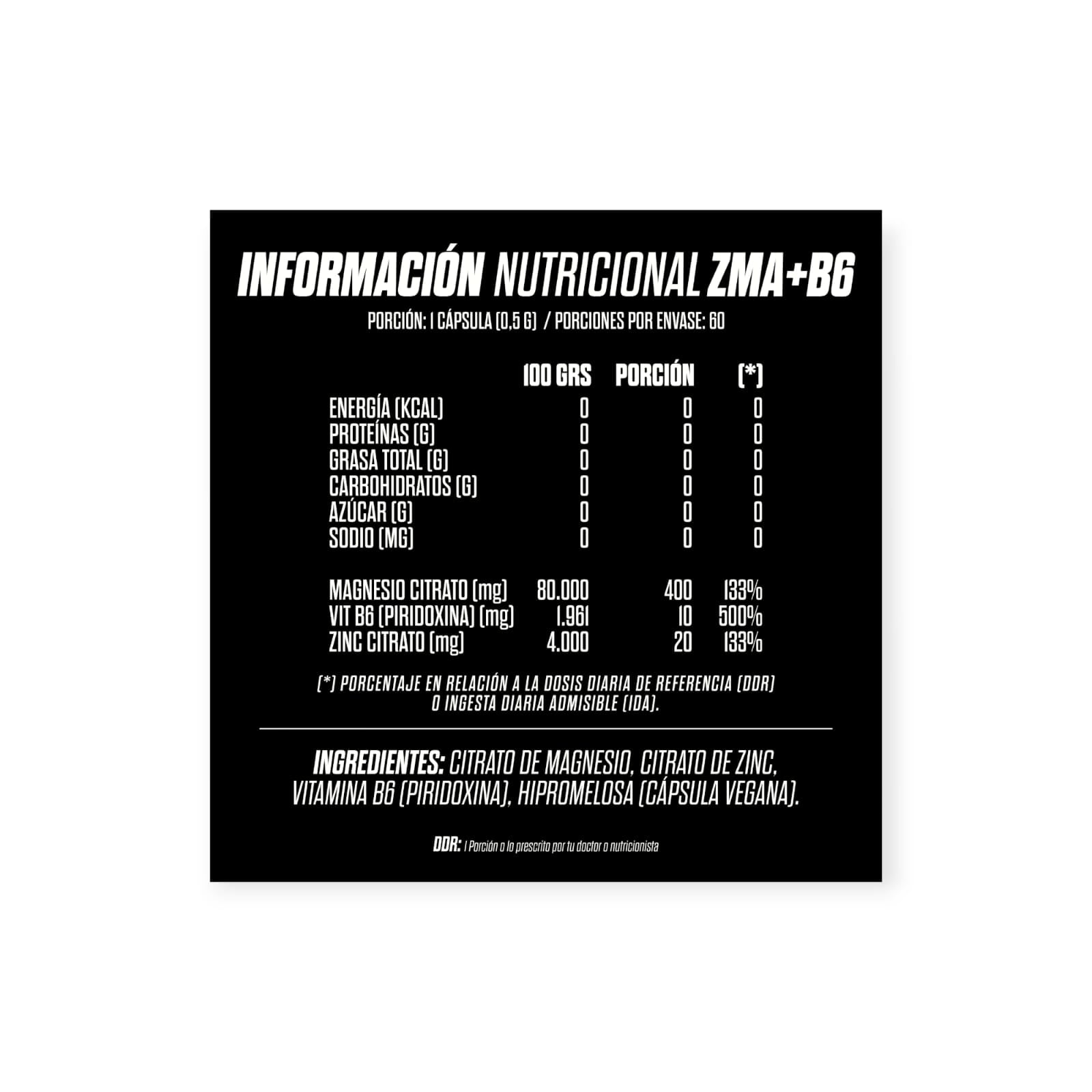ZMA + B6 60 CAPSULAS - GOHARD - 2