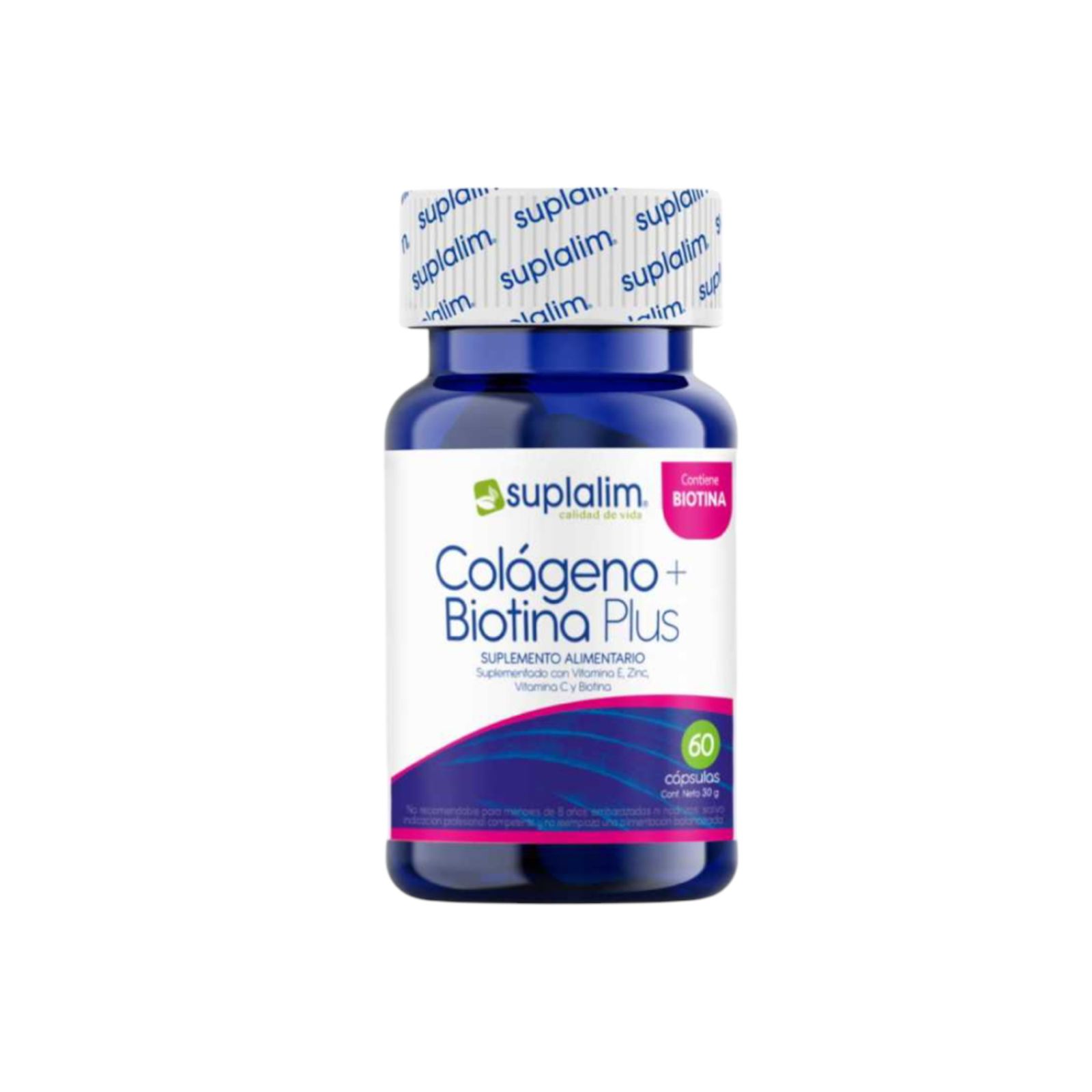COLAGENO + BIOTINA PLUS 60 CAPSULAS - SUPLALIM - 1