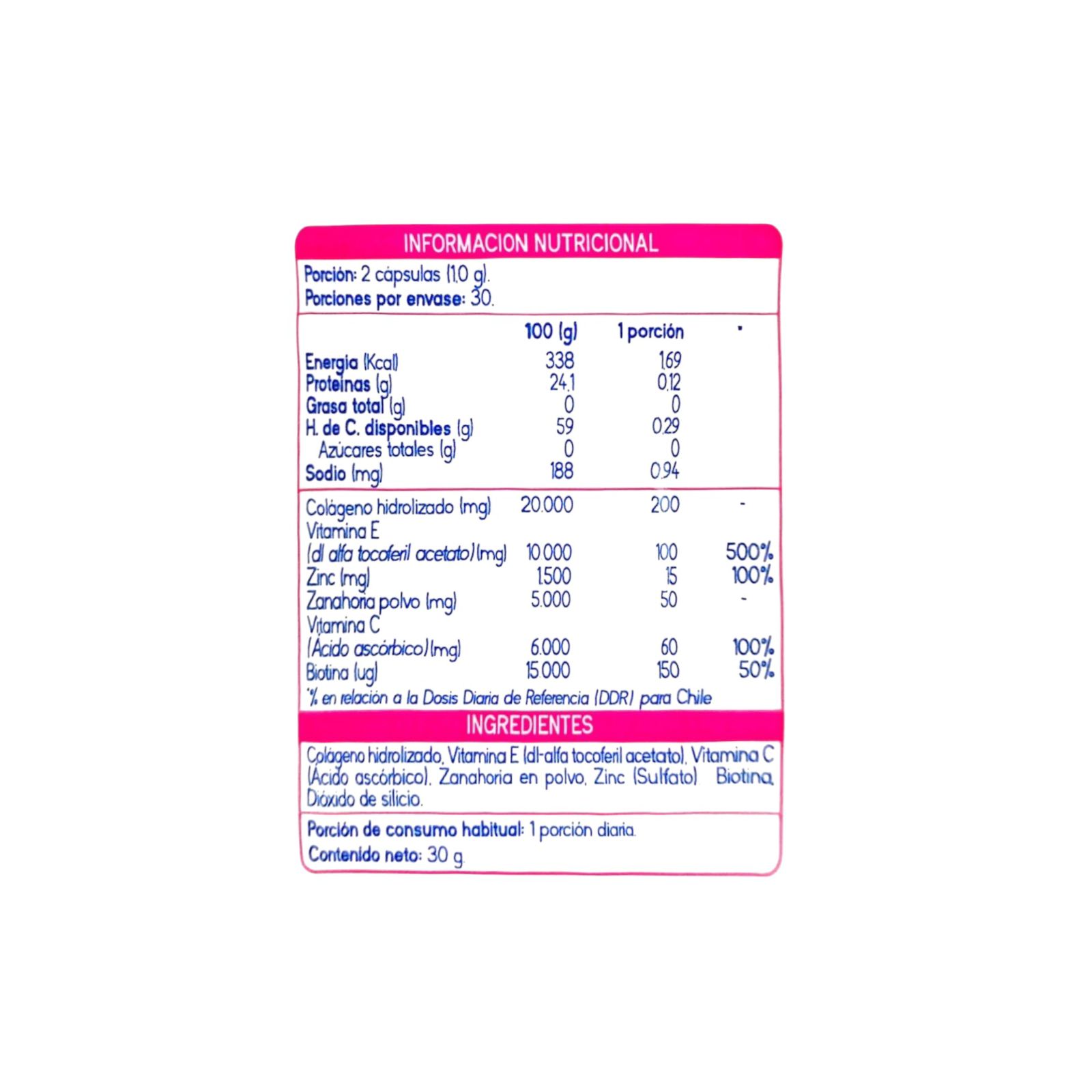 COLAGENO + BIOTINA PLUS 60 CAPSULAS - SUPLALIM - 2