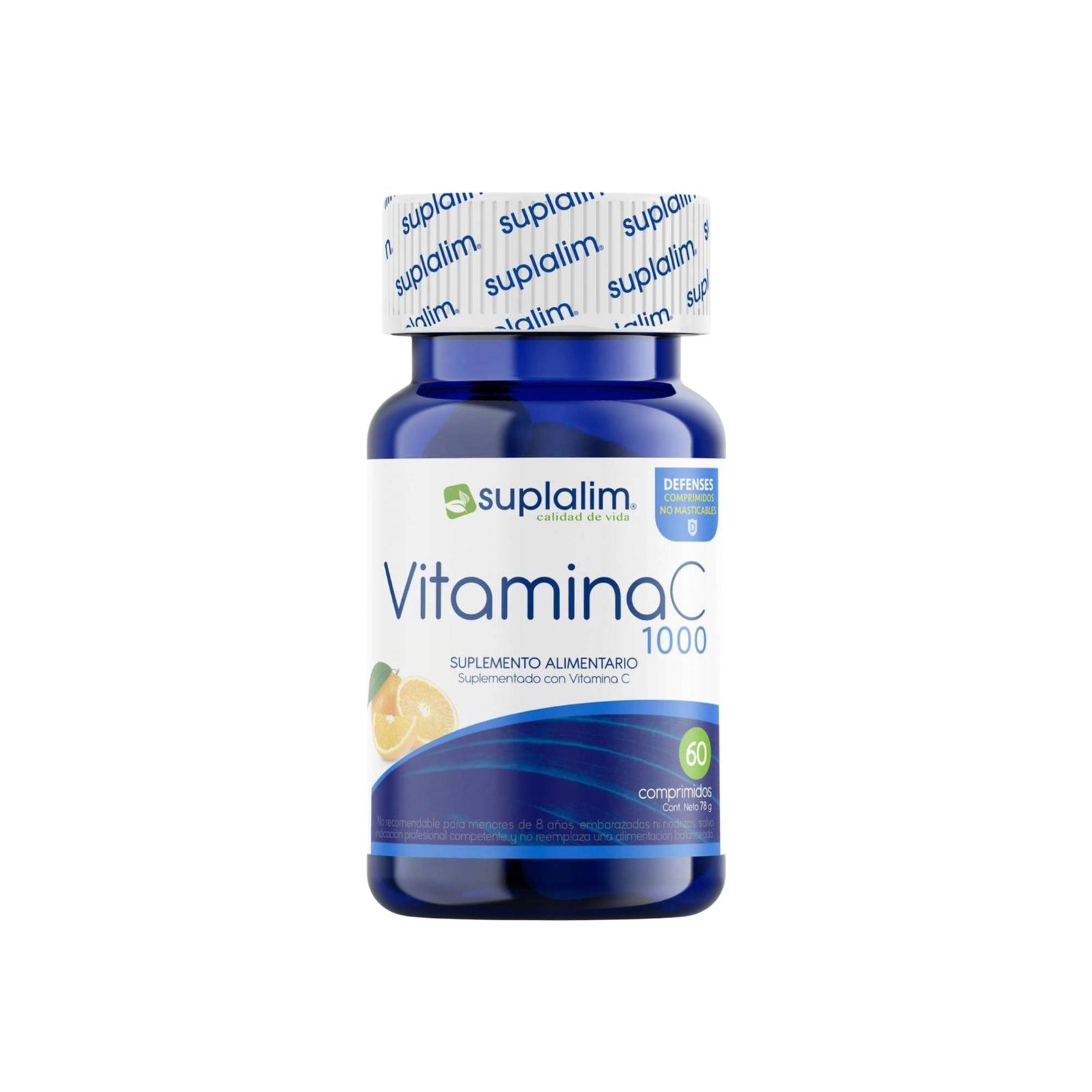 VITAMINA C 1000MG 60 COMPRIMIDOS - SUPLALIM - 1