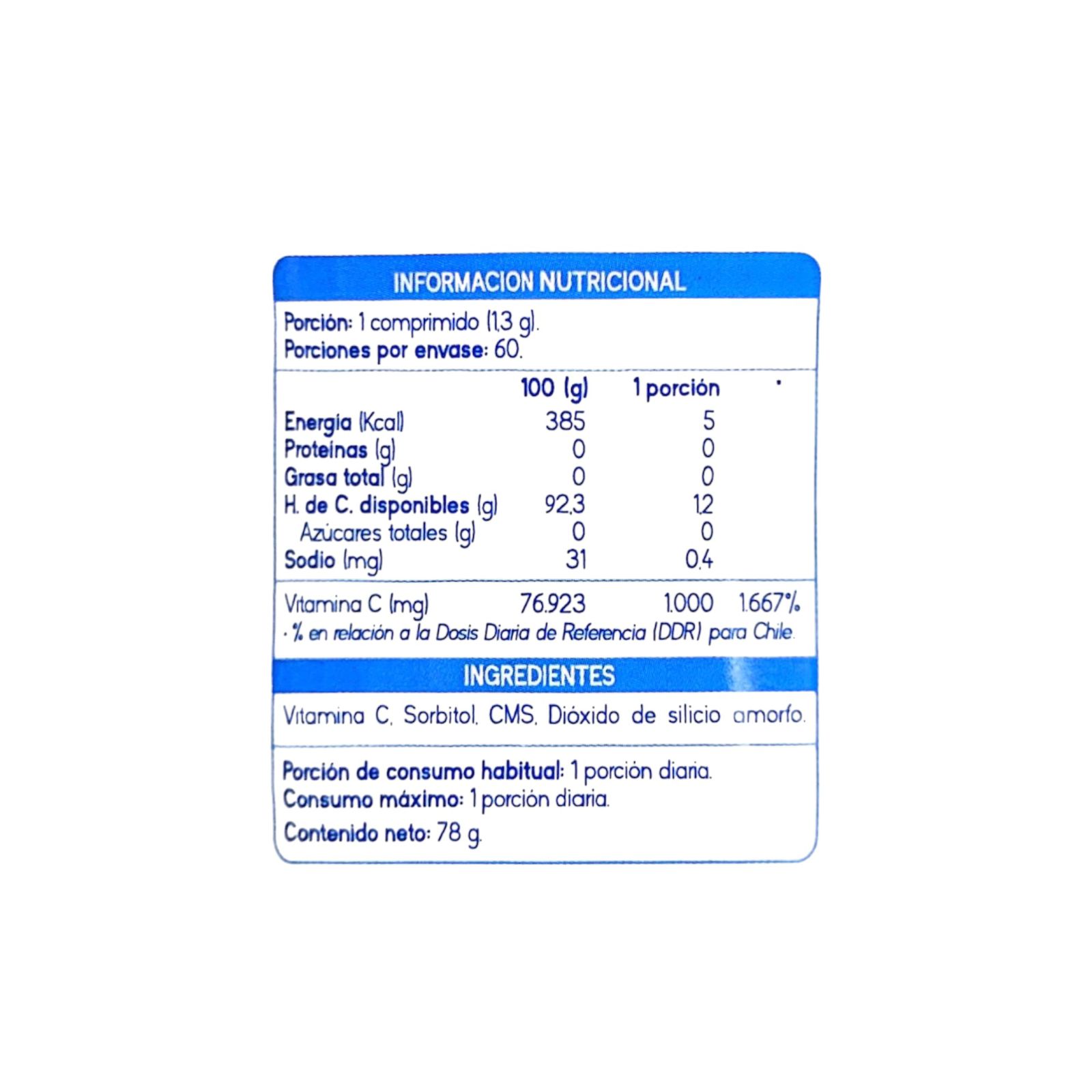 VITAMINA C 1000MG 60 COMPRIMIDOS - SUPLALIM - 2