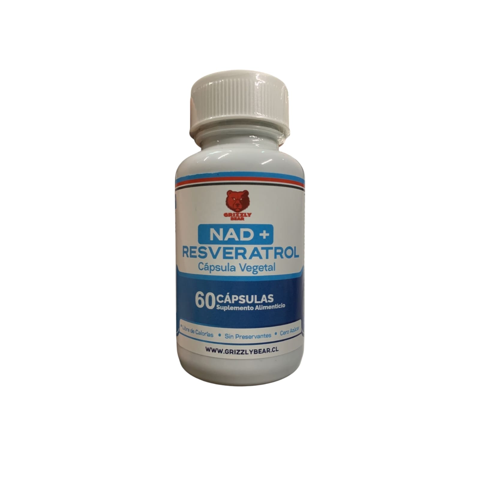 SUPLEMENTO GRIZZLY BEAR NAD + RESVERATROL 60 CÁPSULAS - 1