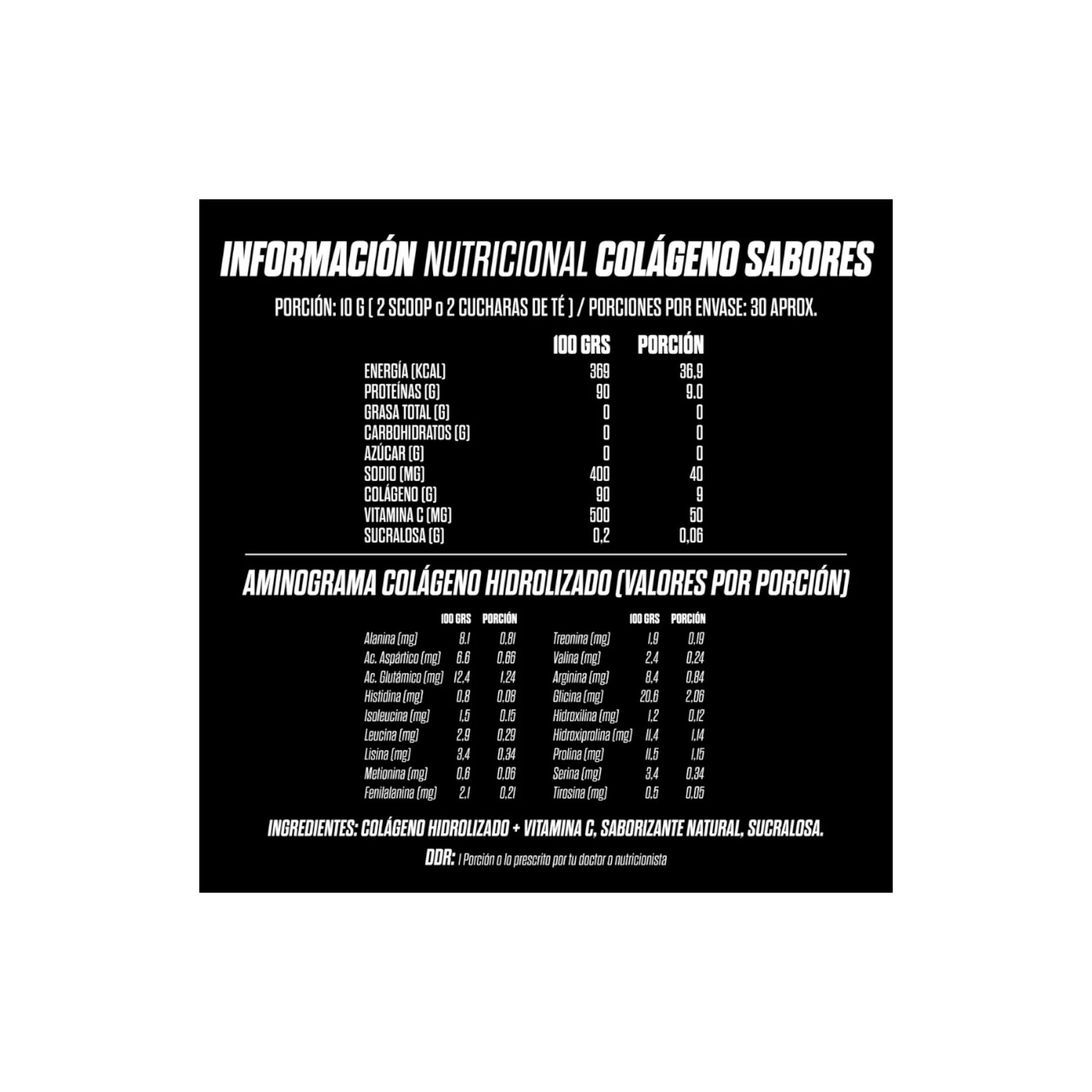 COLAGENO HIDROLIZADO MANGO MARACUYA 30SV 300GR - GOHARD - 2