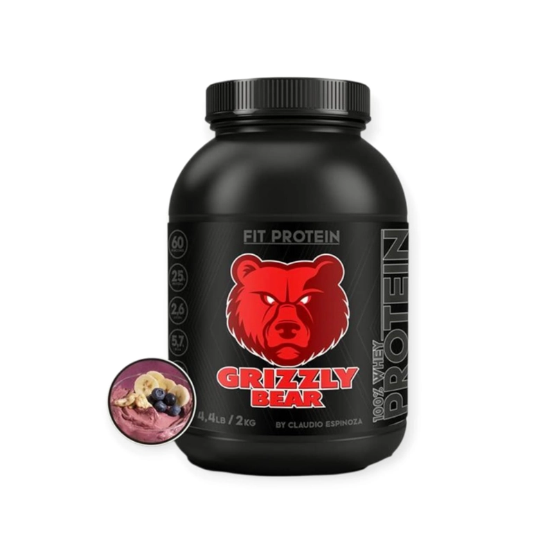 PROTEÍNA GRIZZLY BEARS 2 KG -ACAI BANANA  - 60 SERV. - 1