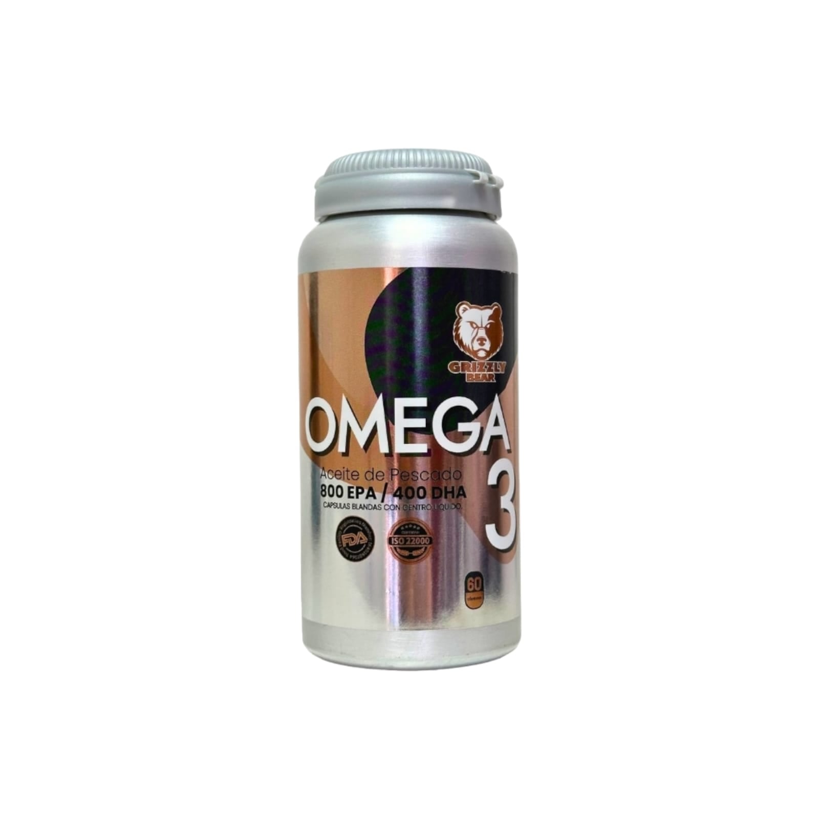OMEGA 3 800 EPA / 400 DHA 60 CAPSULAS - GRIZZLY BEAR - 1