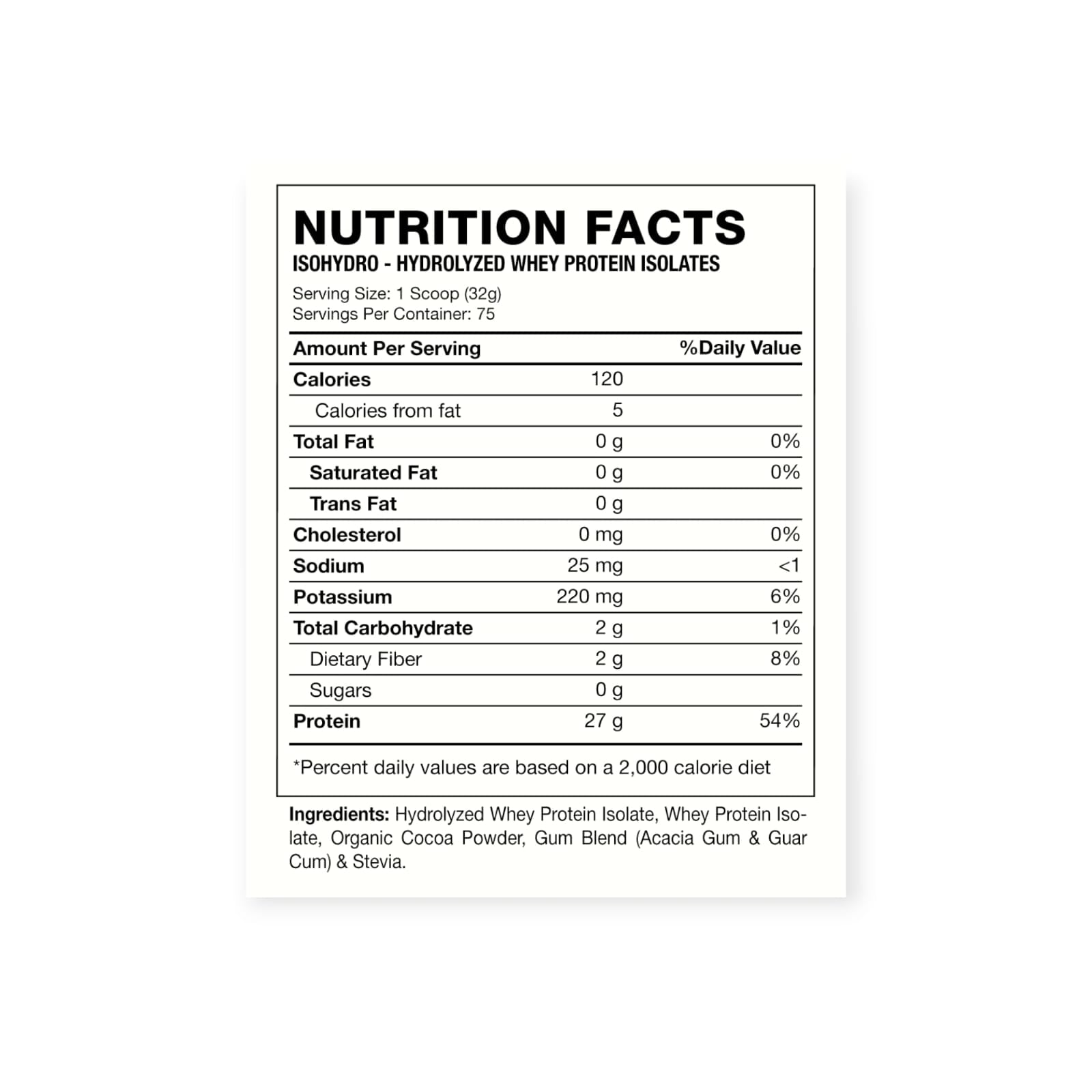 PROTEINA ISO HYDRO 5LIBRAS 75 SV COOKIES - HEXACORE - 2