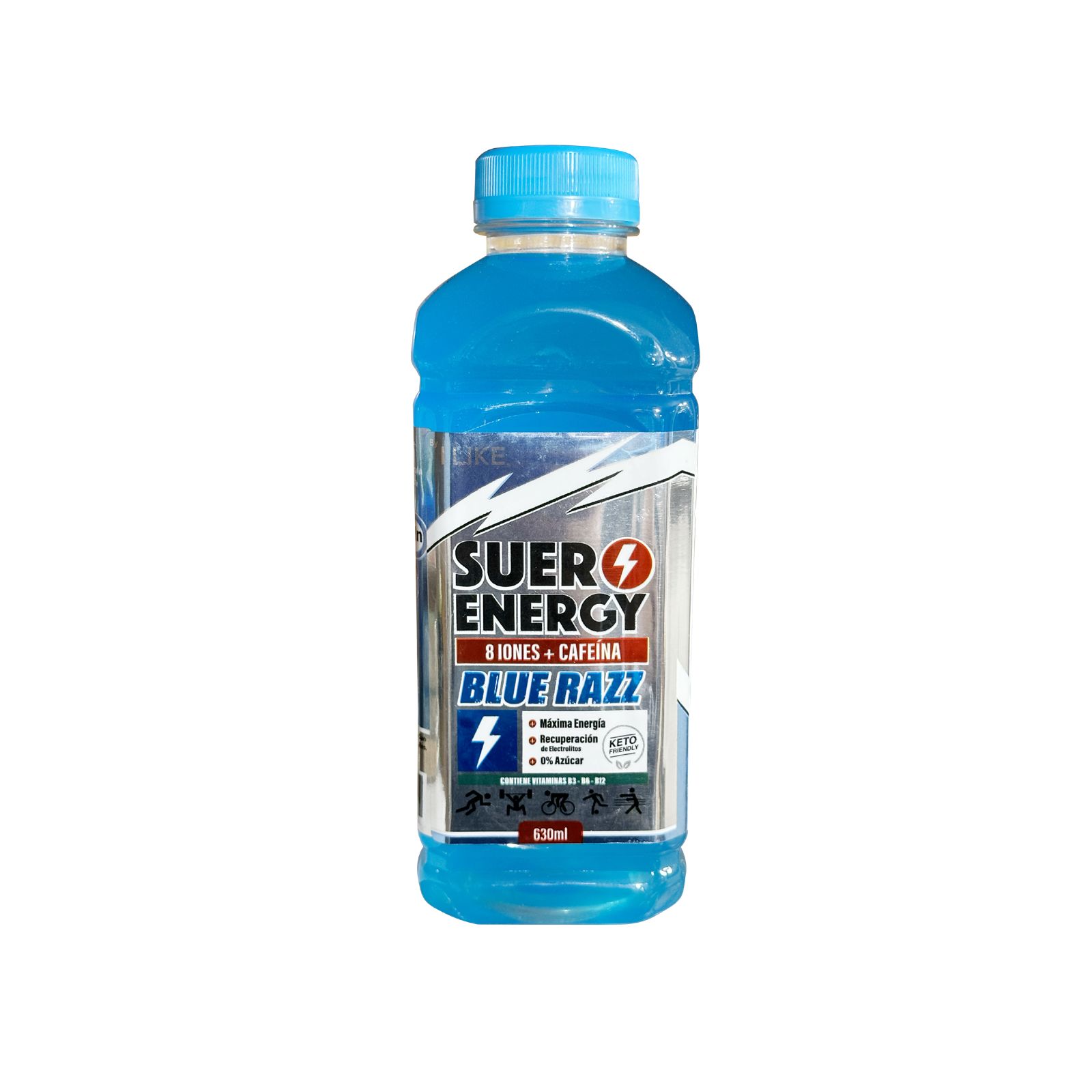 SUERO ENERGY 8 IONES + CAFEINA 630ML BLUE RAZZ - I LIKE - 1
