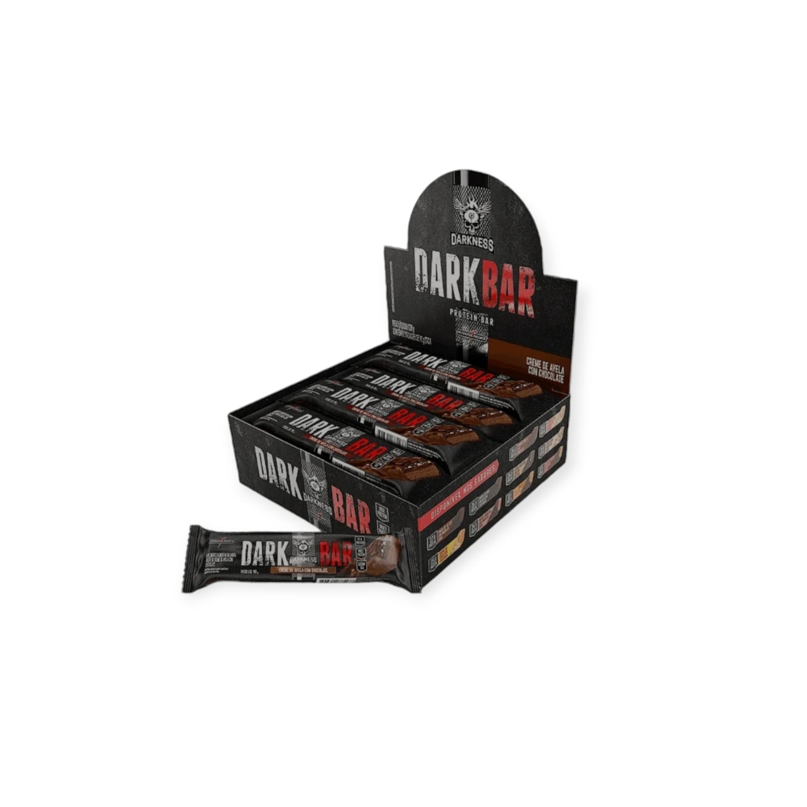 BOX 8 BARRAS DARKBAR PROTEIN BAR CREMA DE AVELLANAS CON CHOCOLATE - INTEGRALMEDICA - 1