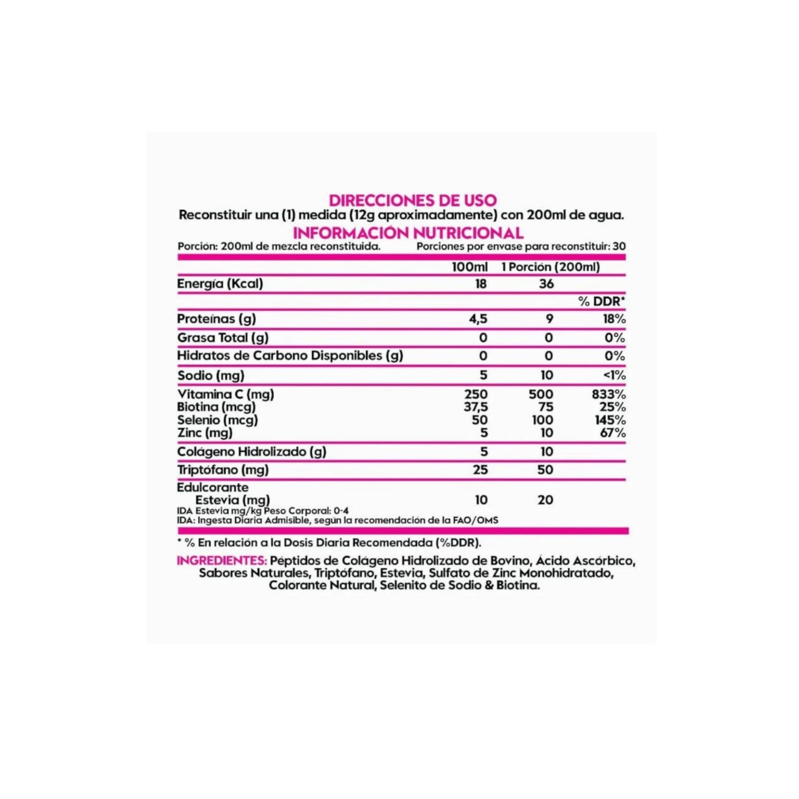 COLAGENO HIDROLIZADO PEPTIDOS 360G 30SV ARANDANOS FRESH - ITALO GROTTINI - 2