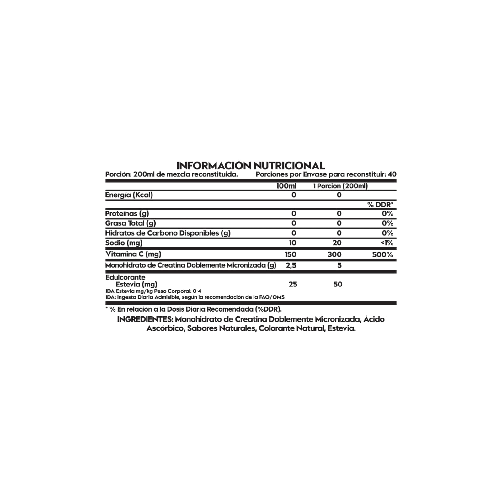 CREATINA MONOHIDRATO MICRONIZADA 220GR 40 SV MANGO MARACUYA - ITALO GROTTINI - 2