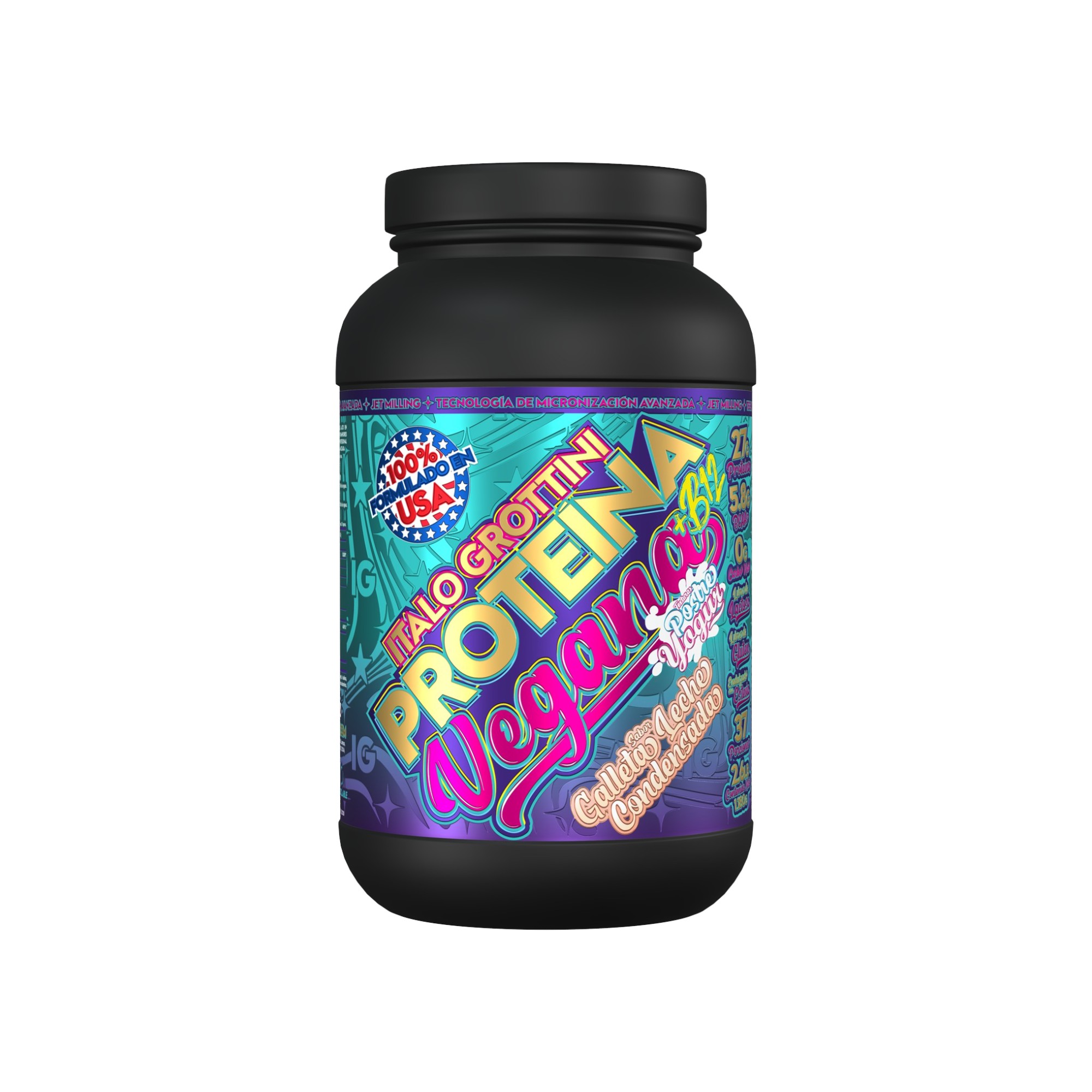 PROTEINA VEGANA 2.6LIBRAS 37SV GALLETA LECHE CONDENSADA - ITALO GROTTINI - 1