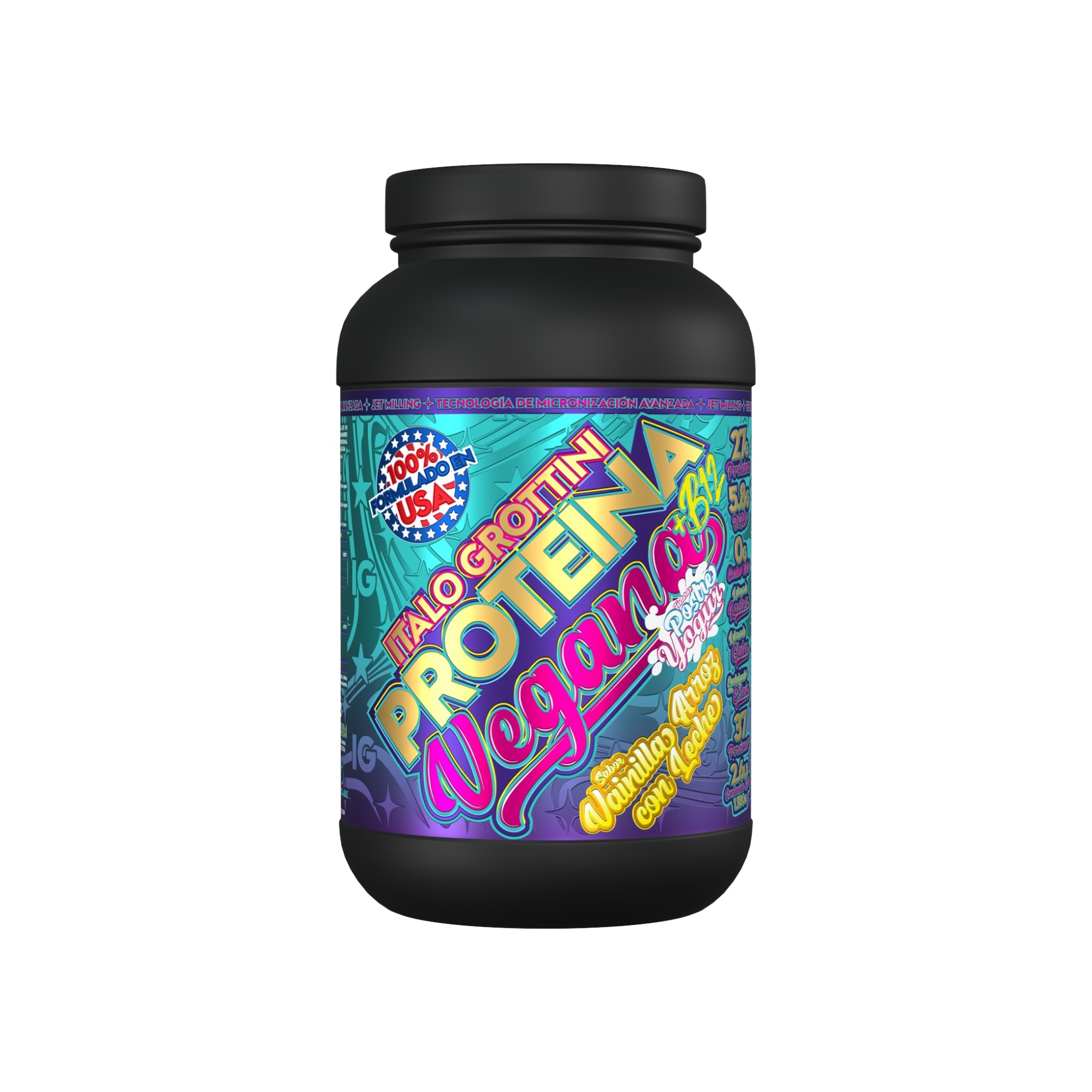 PROTEINA VEGANA 2.6LIBRAS 37SV VAINILLA ARROZ CON LECHE - ITALO GROTTINI - 1