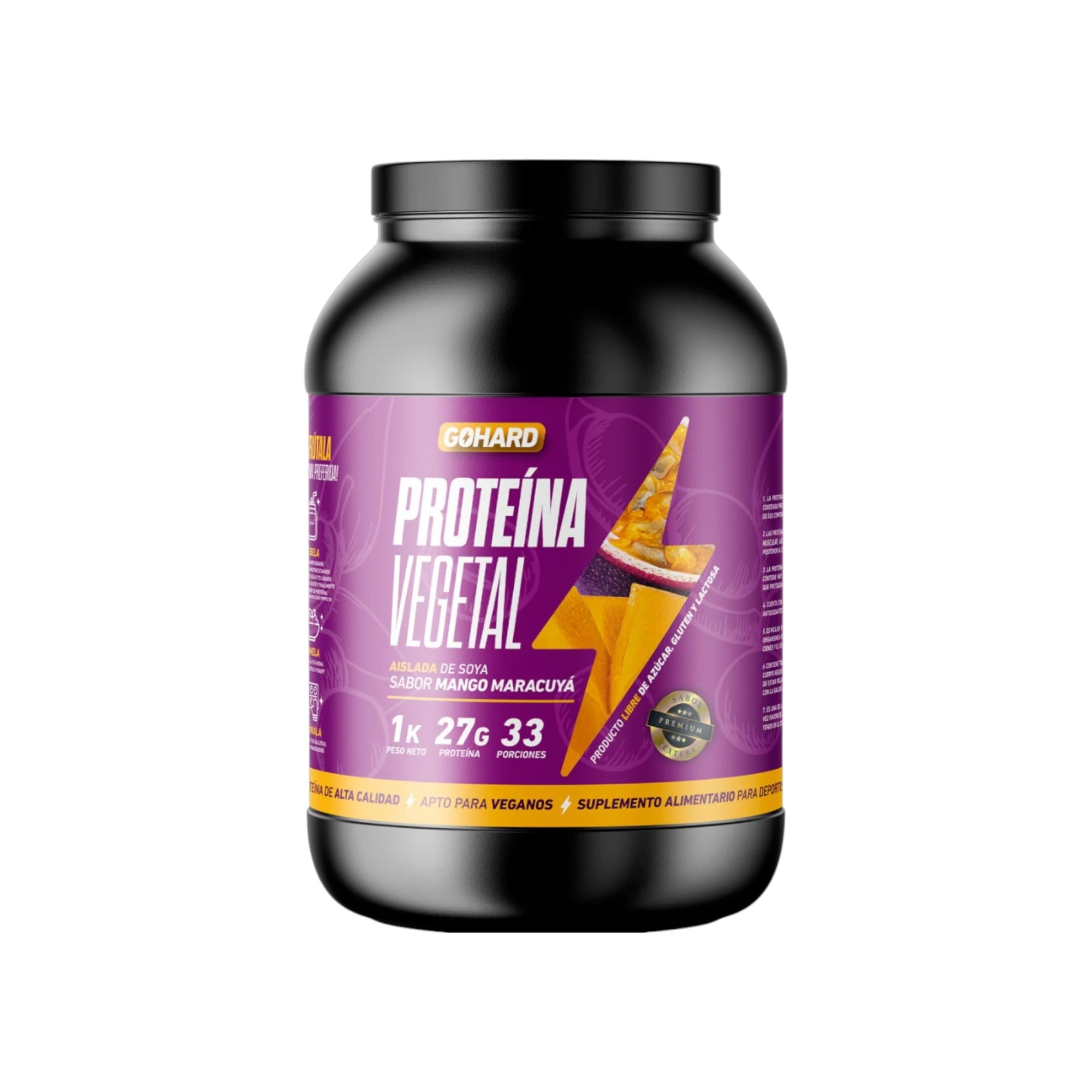 PROTEINA VEGETAL 33 SERVICIOS MANGO MARACUYA - GOHARD - 1