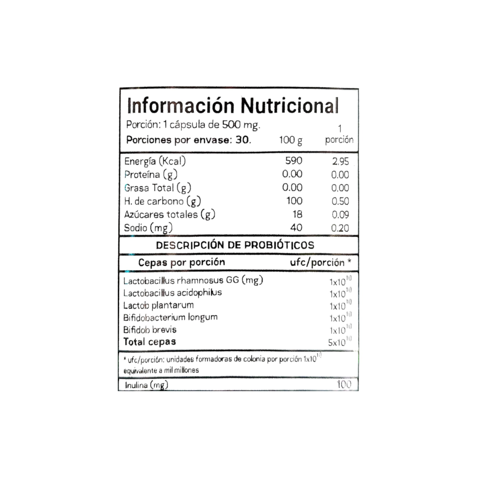 BIOFLORA PRE Y PROBIOTICOS 50 BILLONES 30 CAPSULAS - GRIZZLY BEAR - 2
