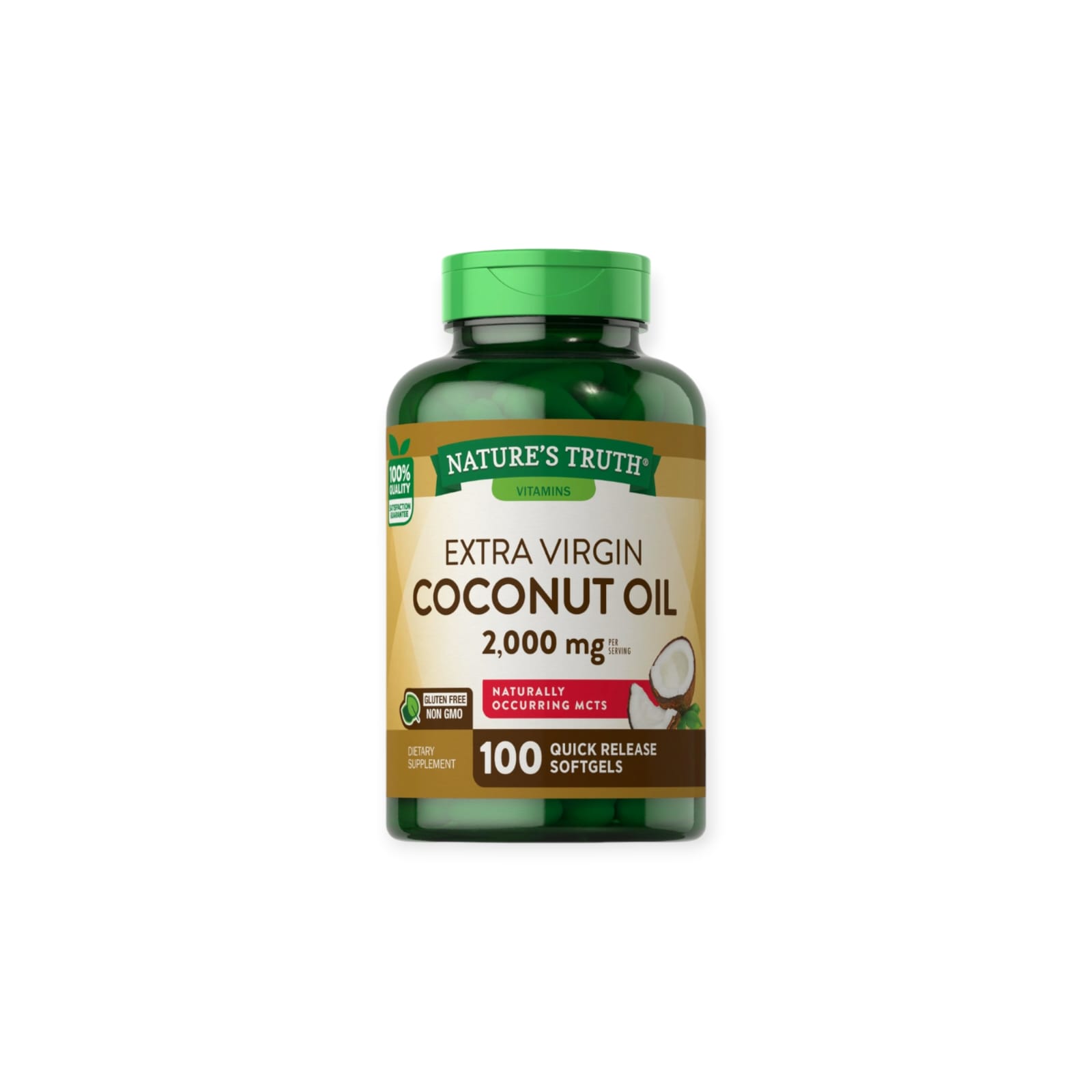 ACEITE DE COCO EXTRA VIRGEN 2000MG 100 CAPSULAS - NATURE'S TRUTH - 1