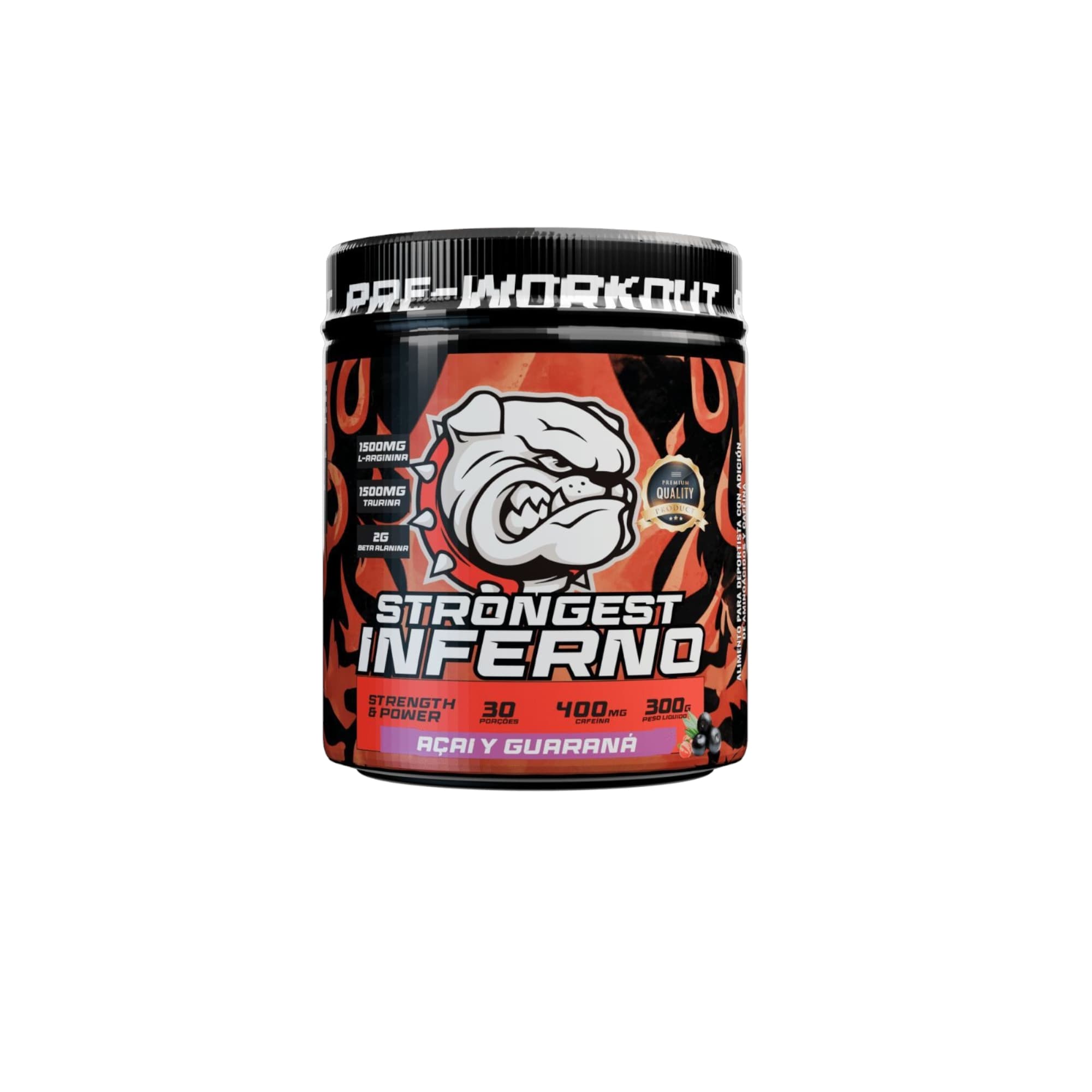 PRE- ENTRENO INFERNO 300GR ACAI Y GUARANA - STRONGEST - 1