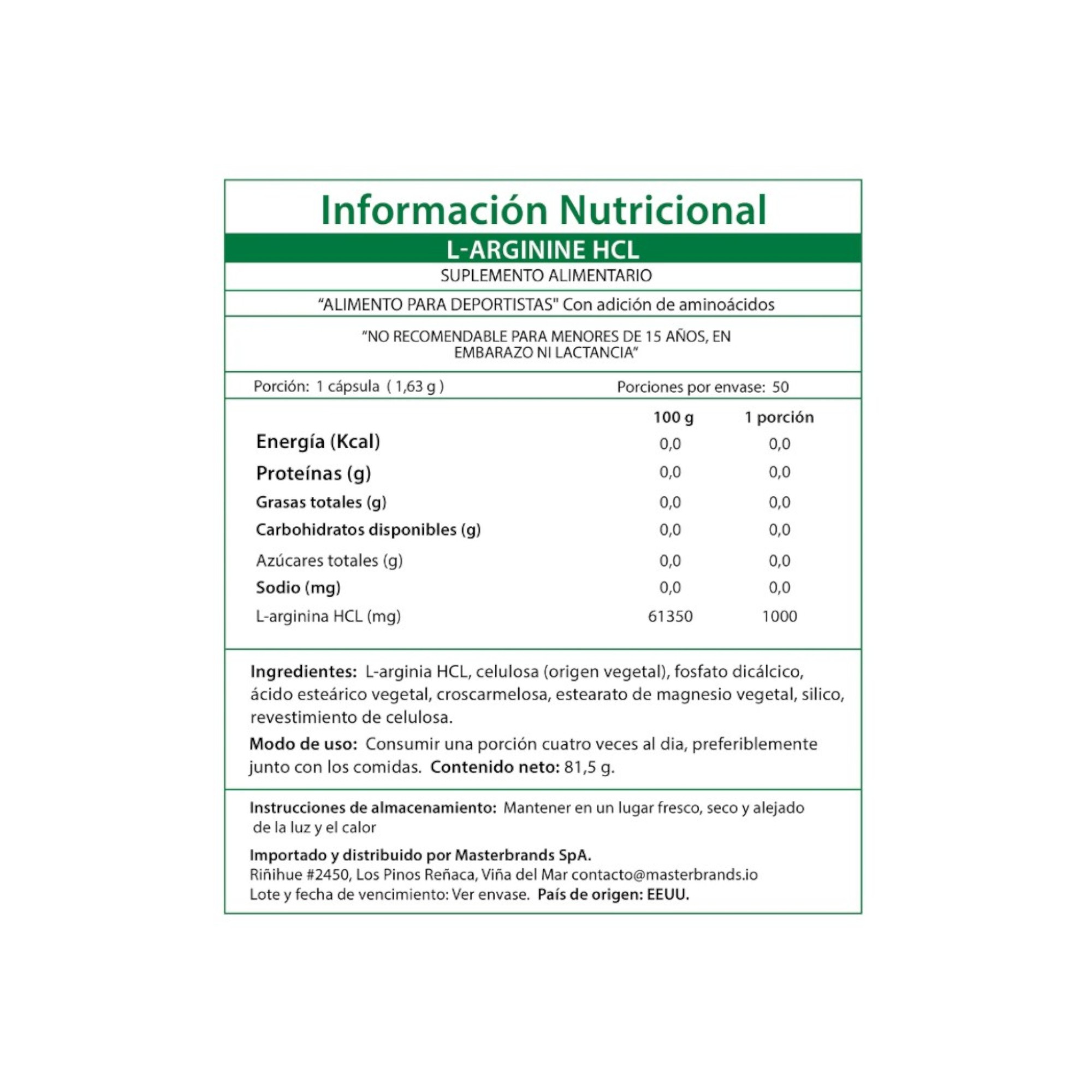 L-ARGININA HCL 50 COMPRIMIDOS 1000MG - NATURE'S TRUTH - 2