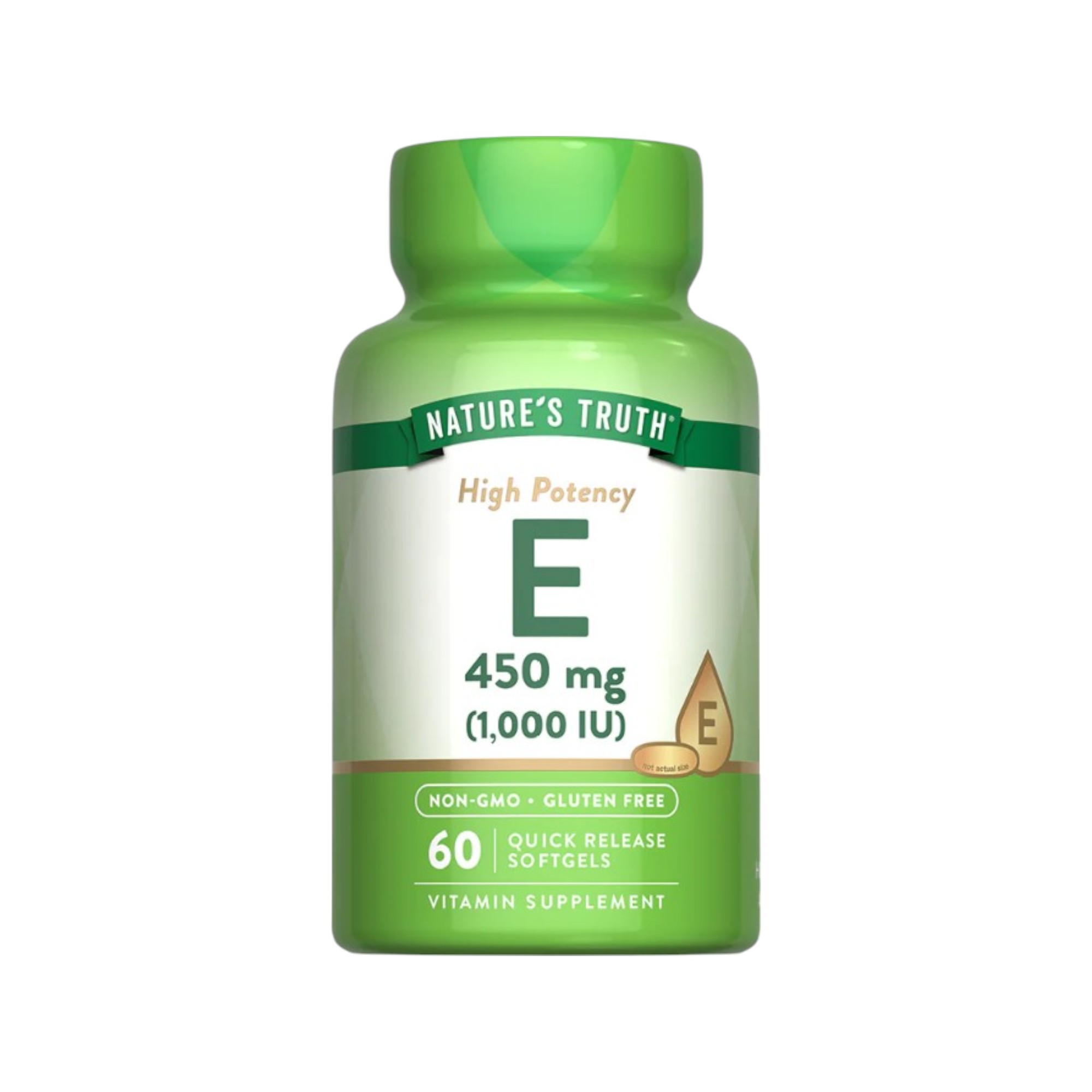 VITAMINA E 450MG (1000 IU) 60 SOFTGELS - NATURE'S TRUTH - 1