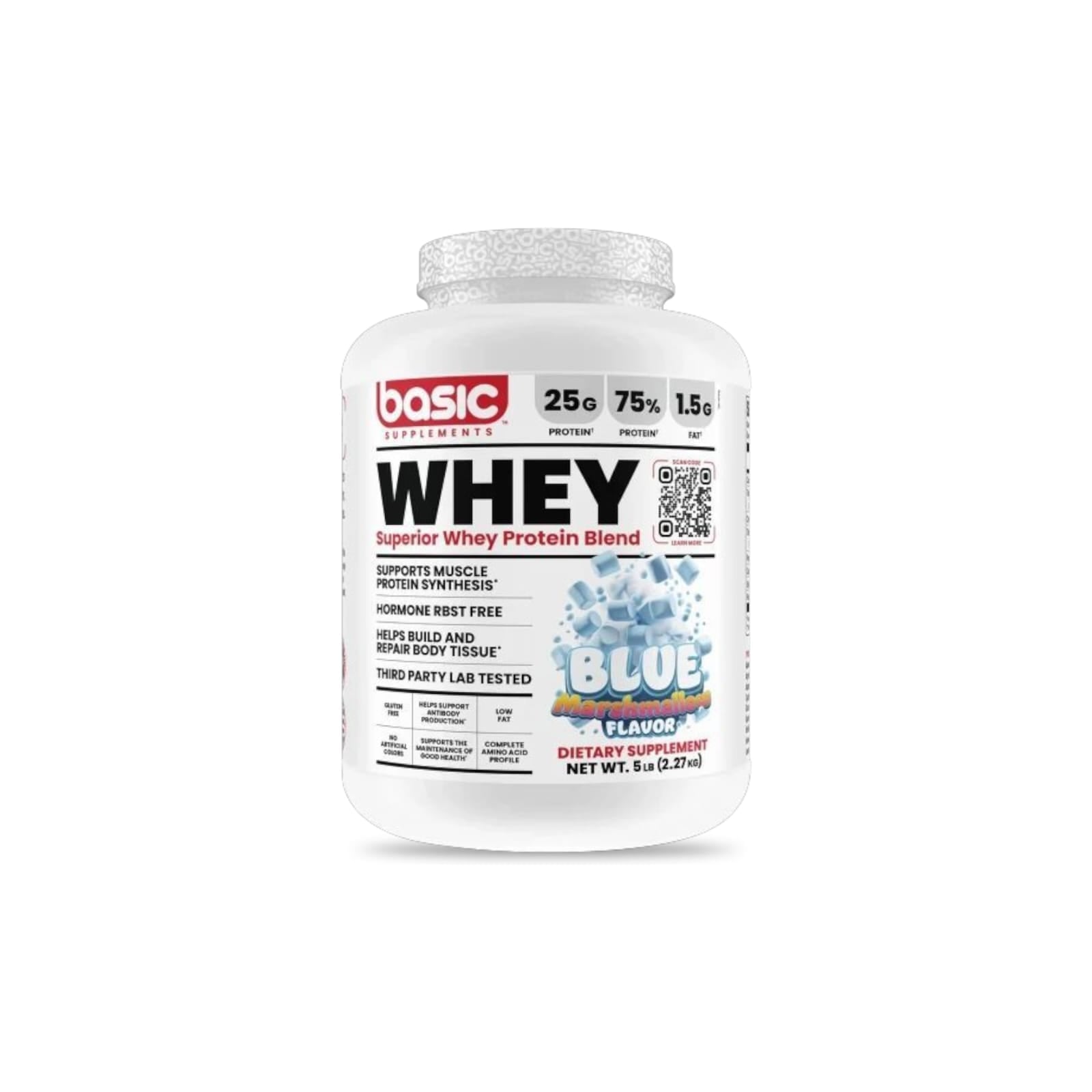 PROTEINA WHEY 5LBS 68 SERVICIOS BLUE MARSHMALLOW - BASIC - 1