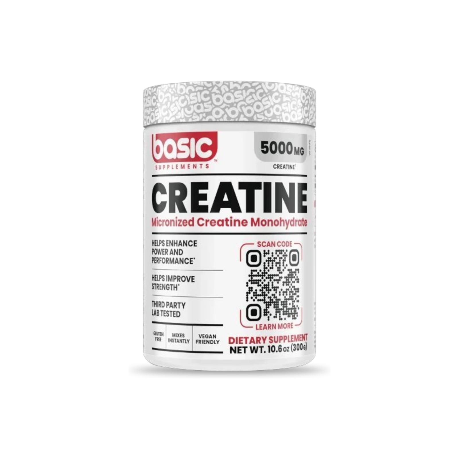 CREATINA MONOHIDRATADA 300 GR 60 SV - BASIC - 1