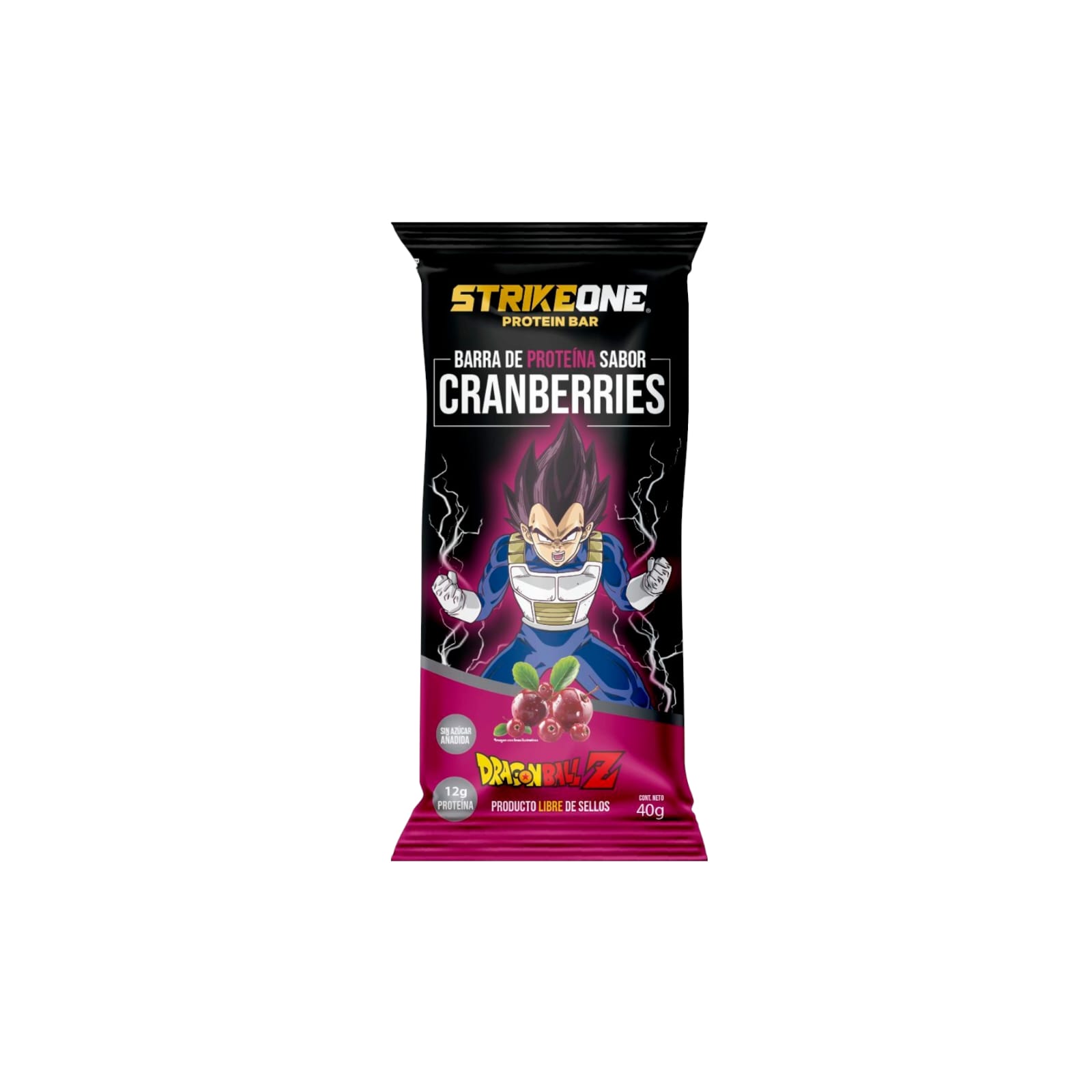 BOX 20 BARRAS DRAGON BALL Z VEGETA / CRANBERRIES- STRIKEONE - 2