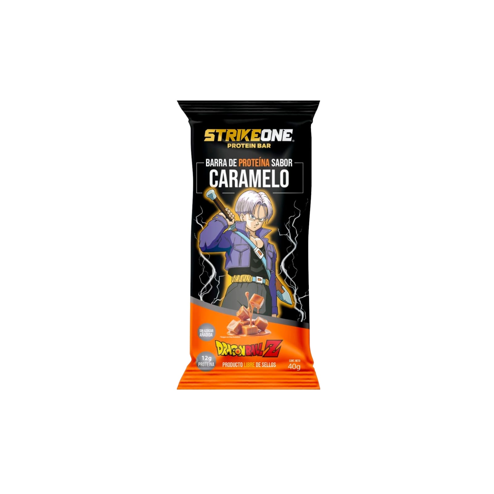BOX 20 BARRAS DRAGON BALL Z TRUNKS / CARAMELO - STRIKEONE - 2