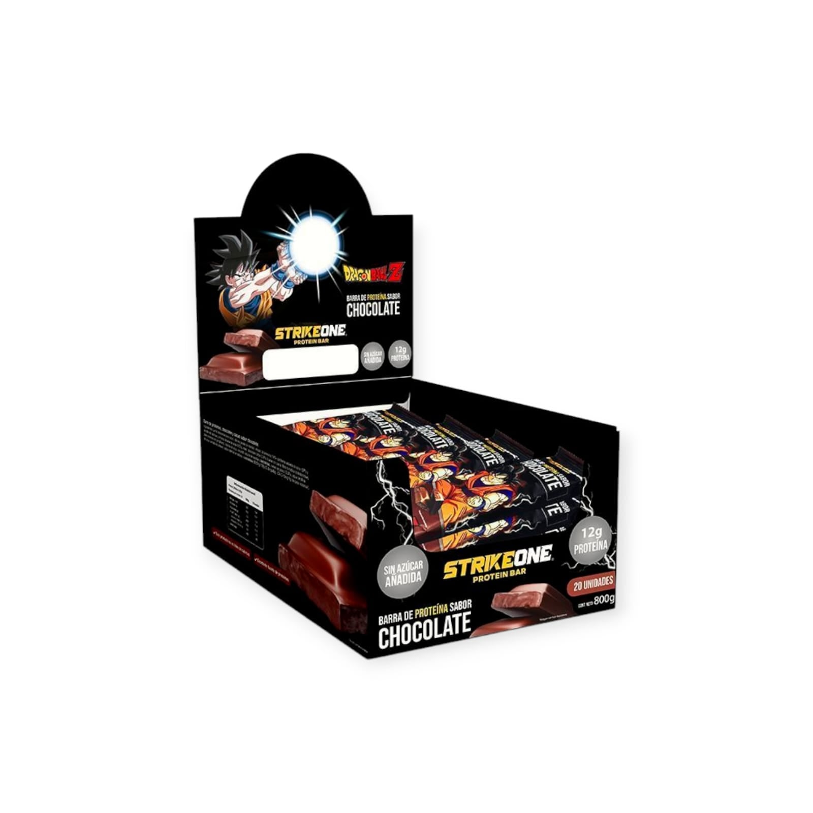 BOX 20 BARRAS DRAGON BALL Z GOKU / CHOCOLATE - STRIKEONE - 1