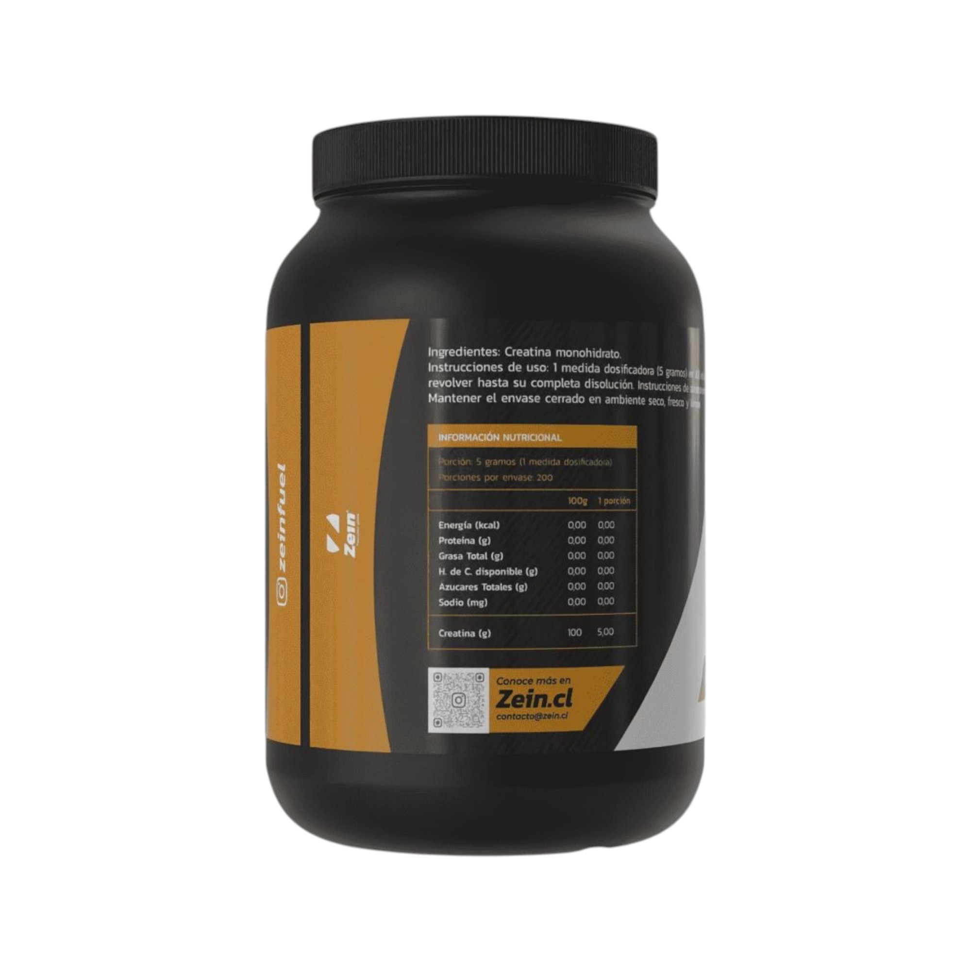 CREATINA MONOHIDRATADA Y MICRONIZADA SIN SABOR 1KG - ZEIN - 3