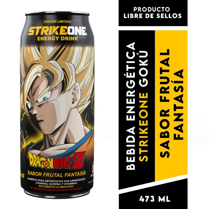 ENERGETICA STRIKE ONE ENERGY DRINK DRAGON BALL FRUTAL FANTASIA / GOKU SUPER SAYAYIN  - STRIKEONE - 1