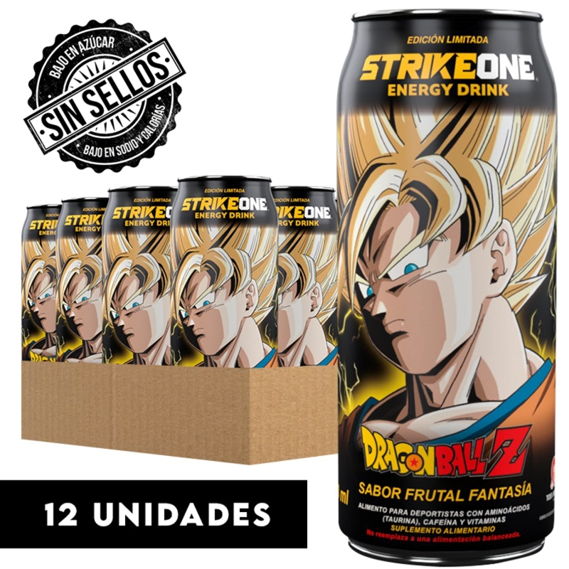PACK 12 ENERGETICAS STRIKE ONE ENERGY DRINK DRAGON BALL - STRIKEONE - 1