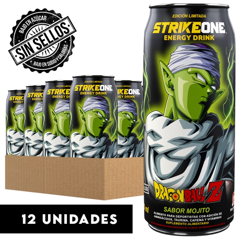 PACK 12 ENERGETICAS STRIKE ONE ENERGY DRINK DRAGON BALL - STRIKEONE - 1