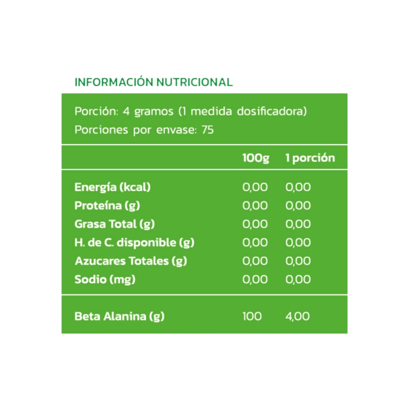 BETA ALANINA 300GR 75 SERVICIOS - ZEIN - 2