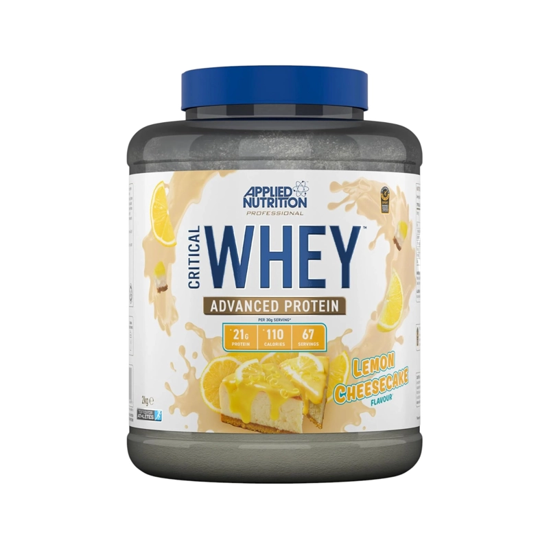 PROTEINA CRITICAL WHEY 2KG 67 SV LEMON CHEESECAKE - APPLIED NUTRITION - 1