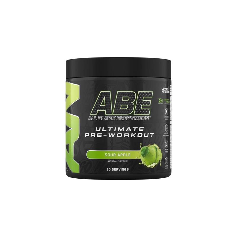 PRE ENTRENO ABE ULTIMATE 200MG CAFEINA 30 SV SOUR APPLE - APPLIED NUTRITION - 1