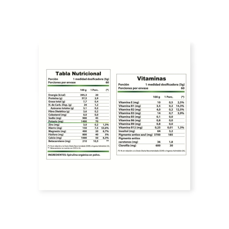 SPIRULINA EN POLVO 300GR - REVITTA - 2