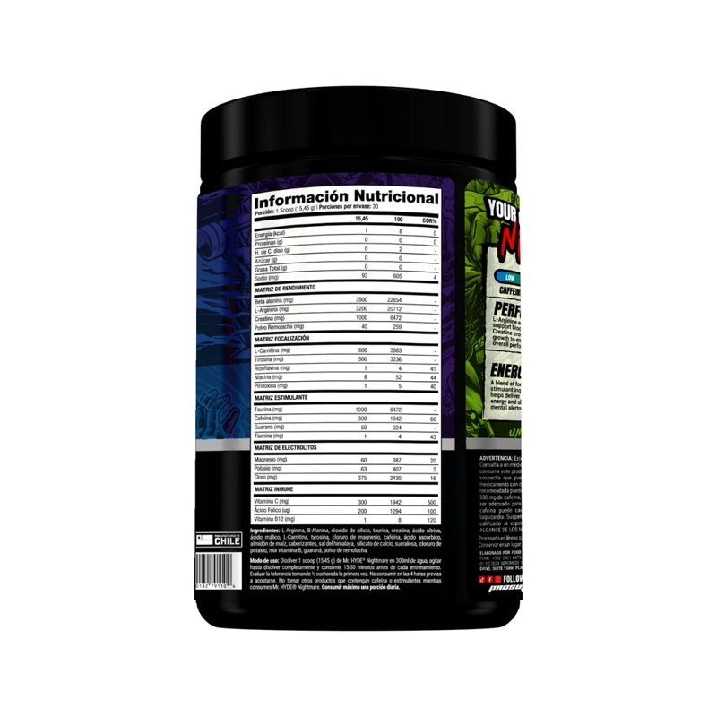 PRE ENTRENO HYDE NIGHTMARE 30 SERVICIOS JAW BREAKER- PROSUPPS - 2