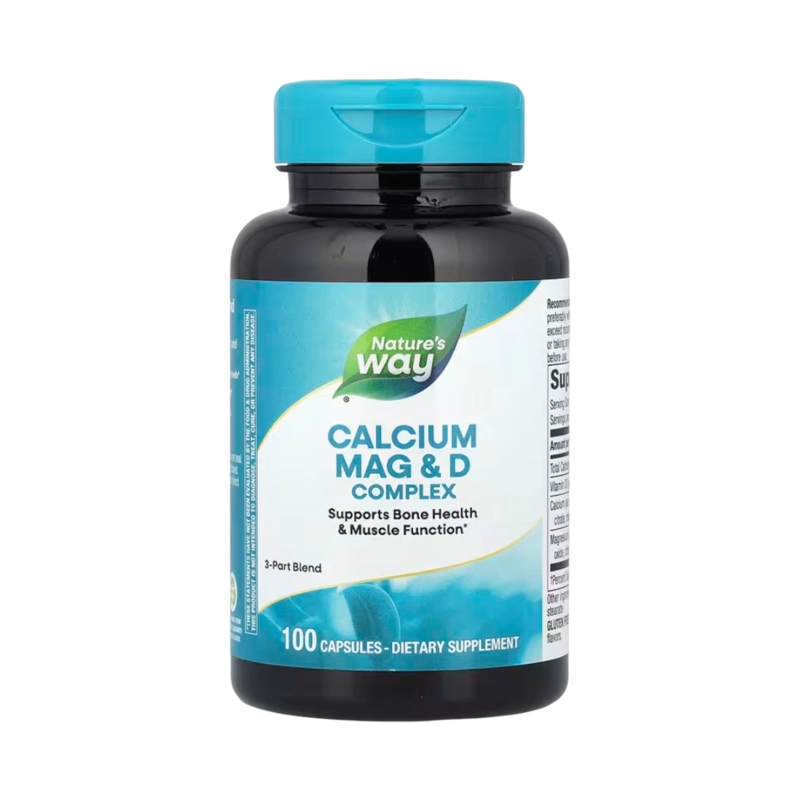 CALCIO MAGNESIO Y VITAMINA D COMPLEX 100 CPS - NATURE'S WAY - 1