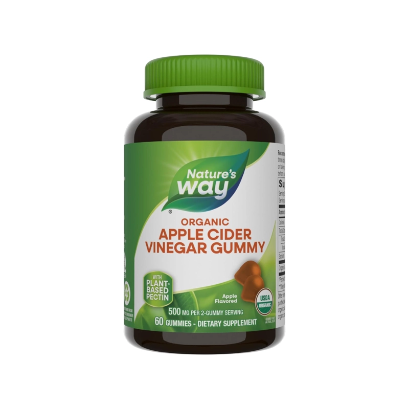VINAGRE DE MANZANA ORGANICO 60 GOMITAS - NATURE'S WAY - 1