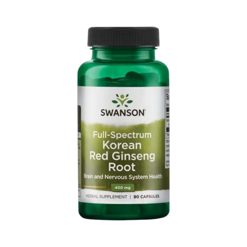 GINSENG COREANO ROJO 400MG 90 CAPSULAS - SWANSON - 1