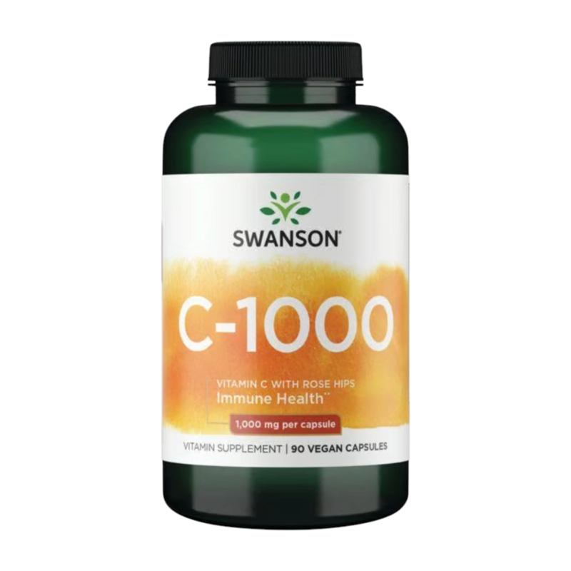 VITAMINA C CON ROSE HIPS 1000MG 90 CPS VEGANAS - SWANSON - 1