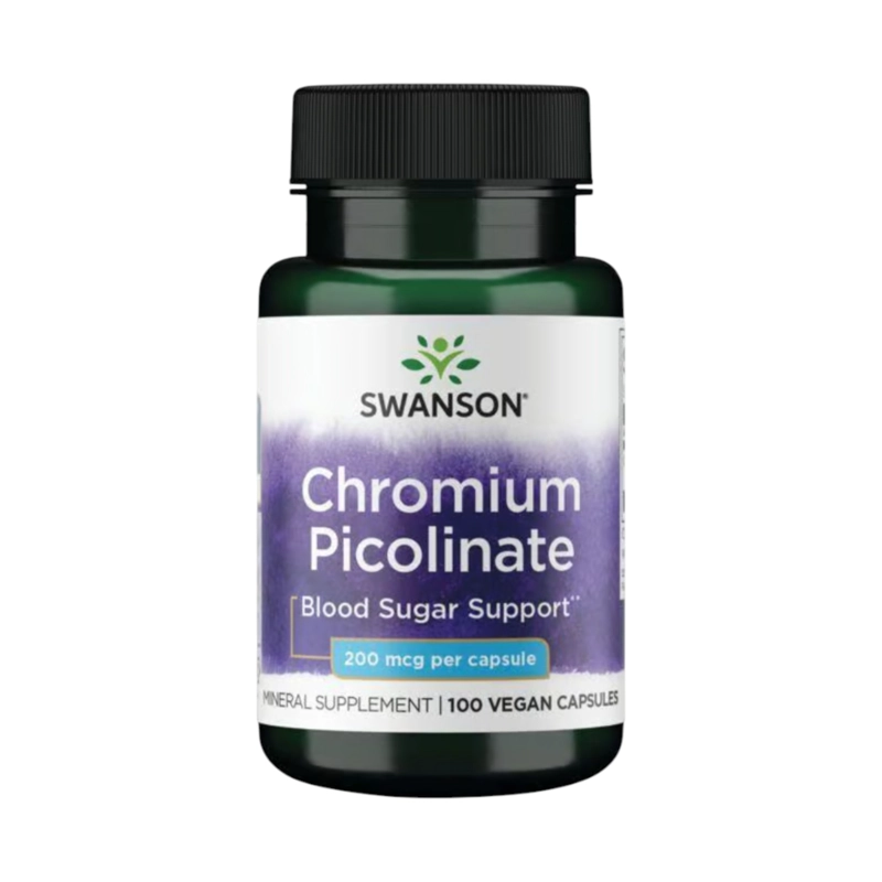 PICOLINATO DE CROMO 200MCG 100 CPS VEGANAS - SWANSON - 1