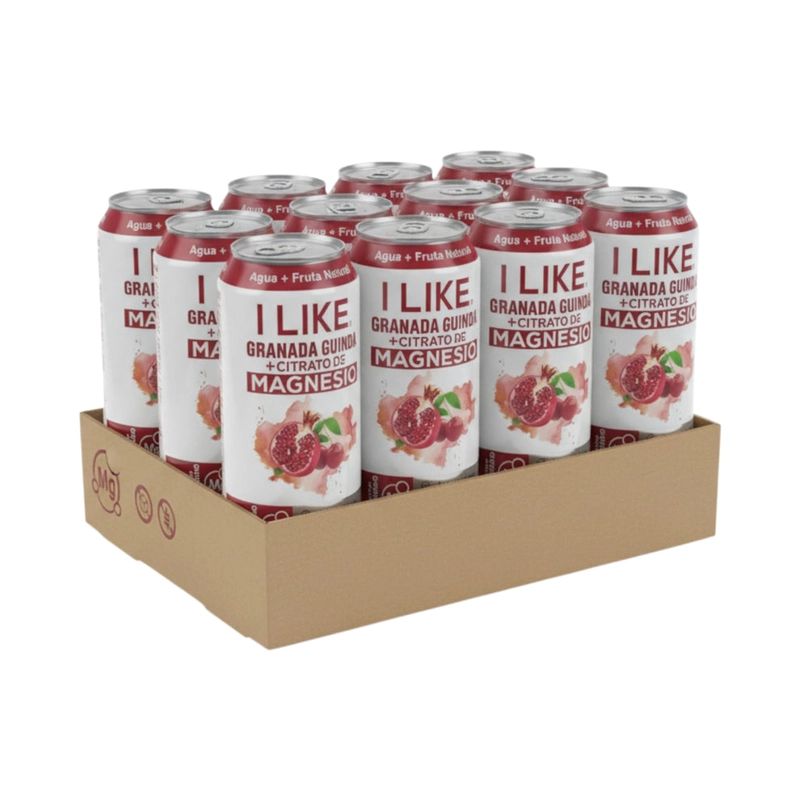 PACK X12 JUGO NATURAL + CITRATO DE MAGNESIO GRANADA GUINDA 473ML - I LIKE - 1