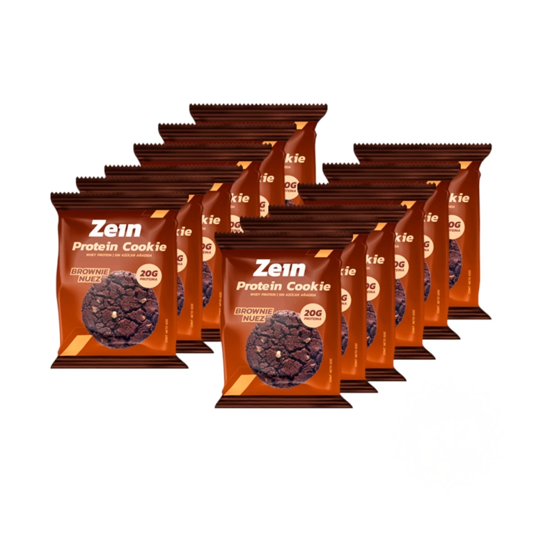 PACK 12 GALLETON PROTEIN COOKIE 20GR PROTEINA BROWNIE NUEZ - ZEIN - 1