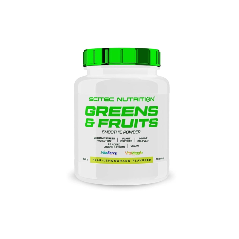 GREEN & FRUITS 600 GRS PEAR LEMON GRASS - SCITEC NUTRITION - 1